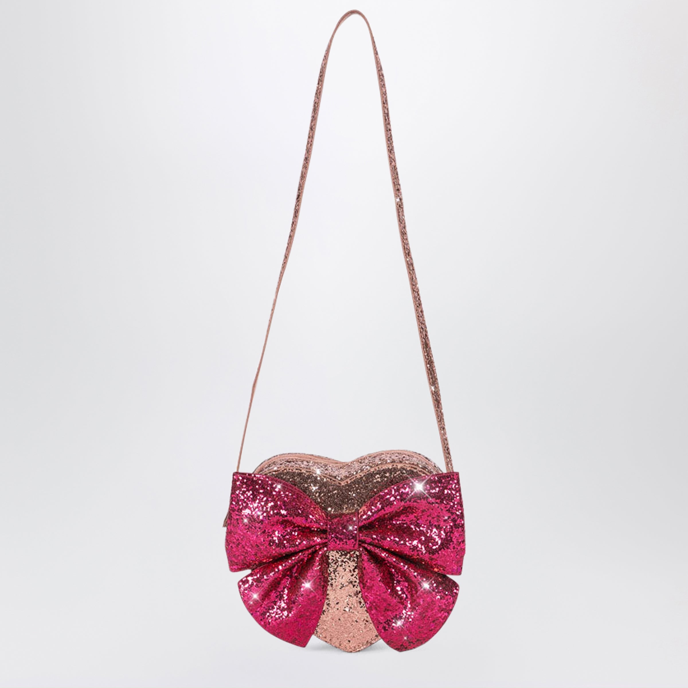 Konges Sløjd Pink Glitter Tut Heart Shoulder Bag