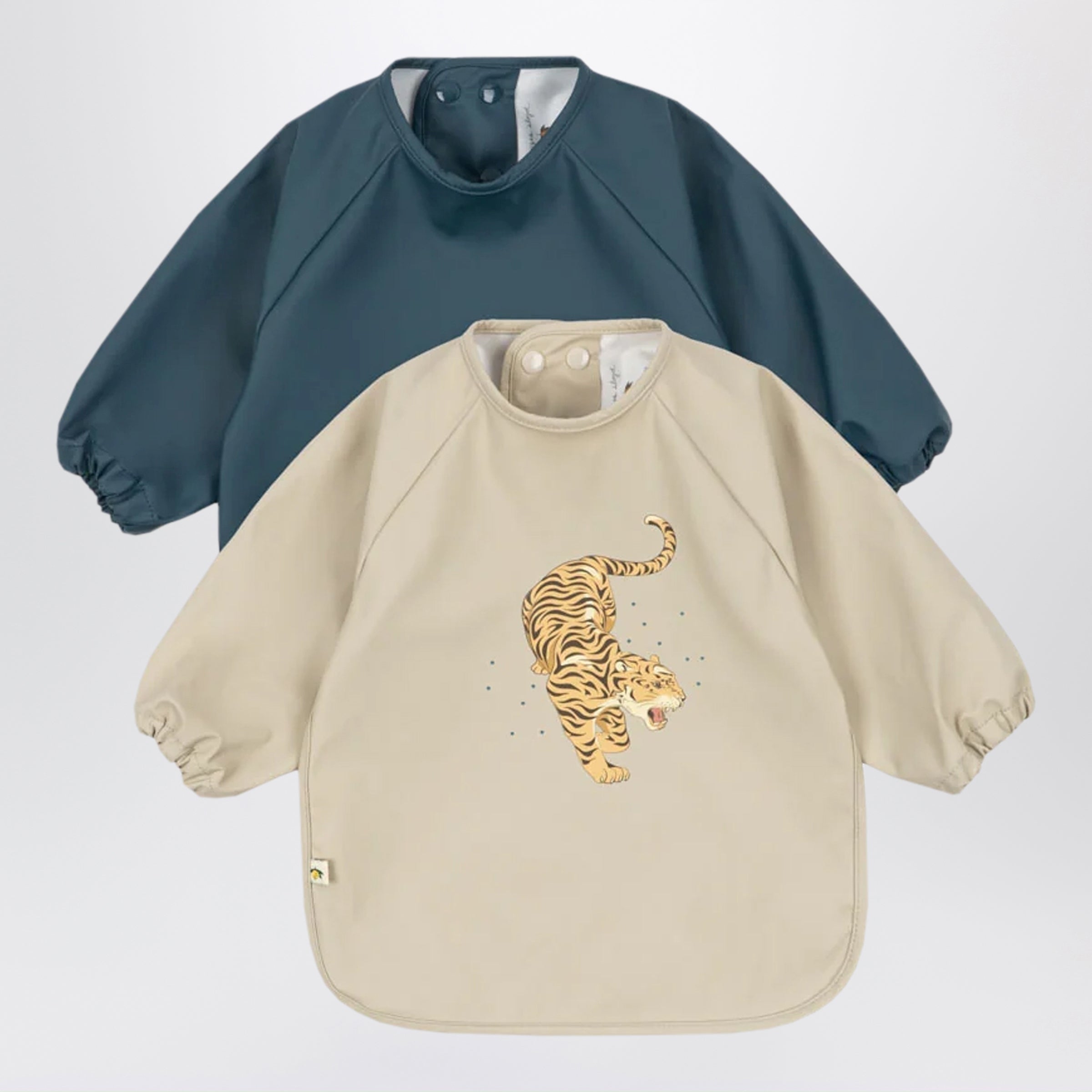 Konges Sløjd Set Of 2 Tiger Roar Bibs With Sleeves
