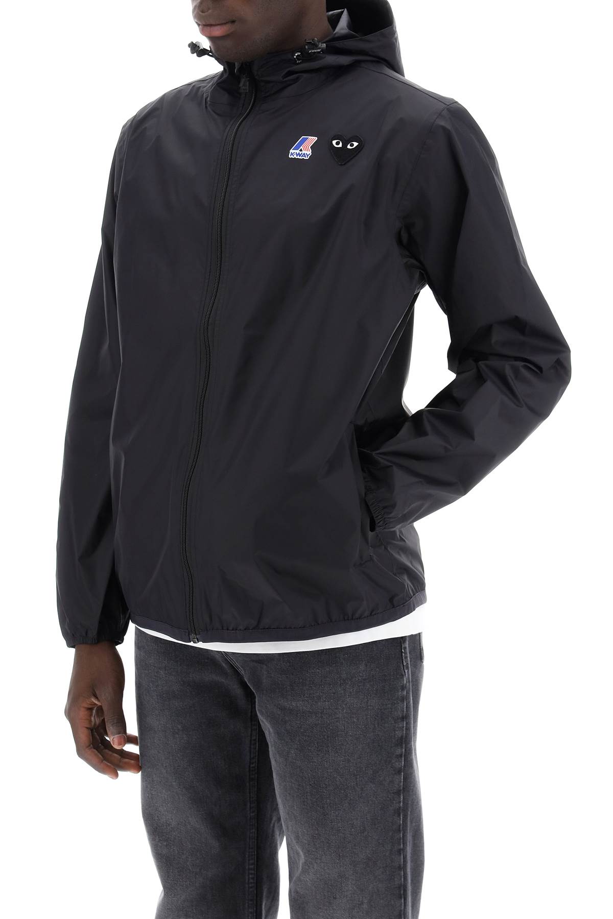 Comme Des Garçons Play Kway Jacket Black Emblem