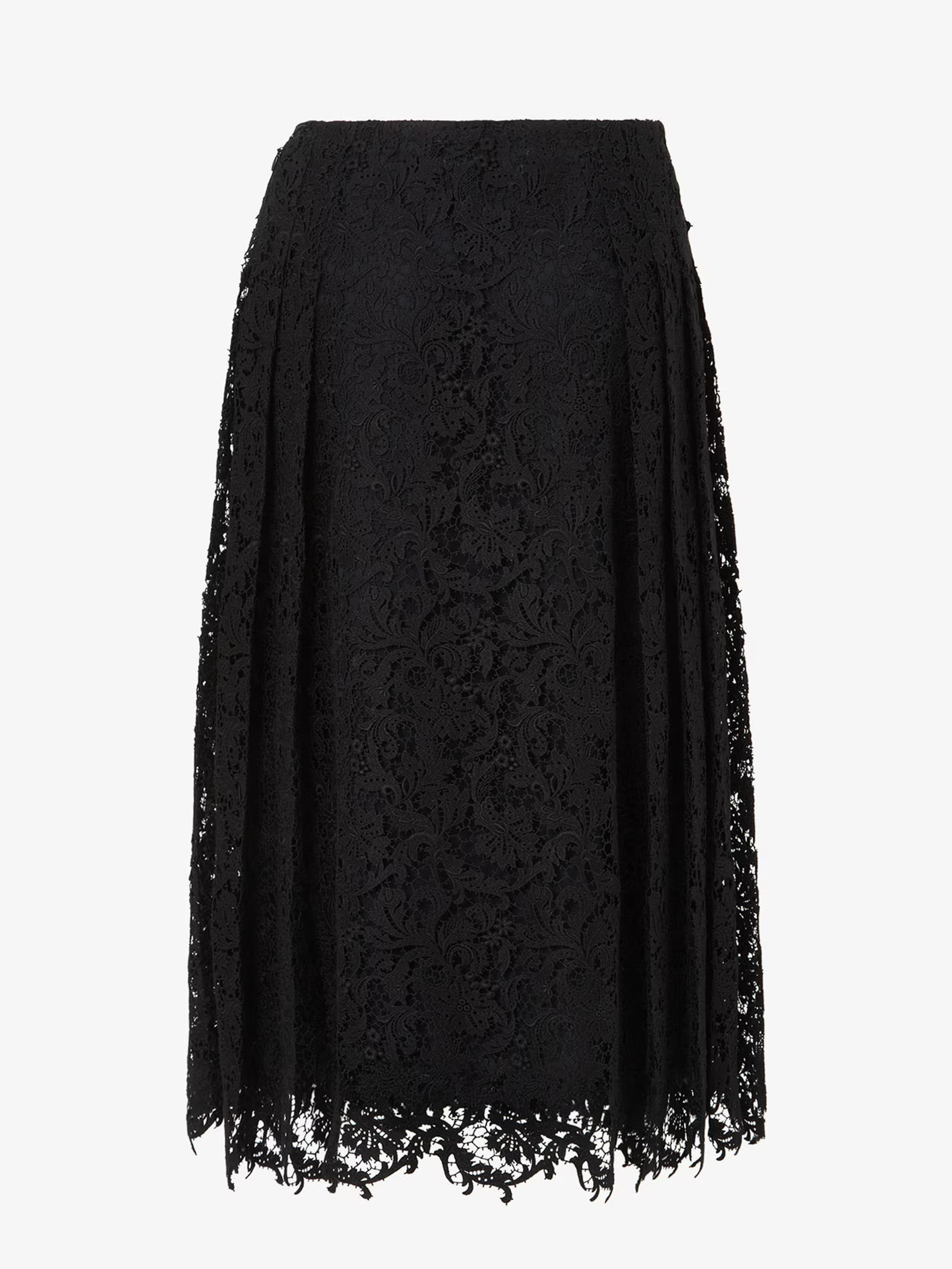 Fendi Lace Pleated Midi Skirt
