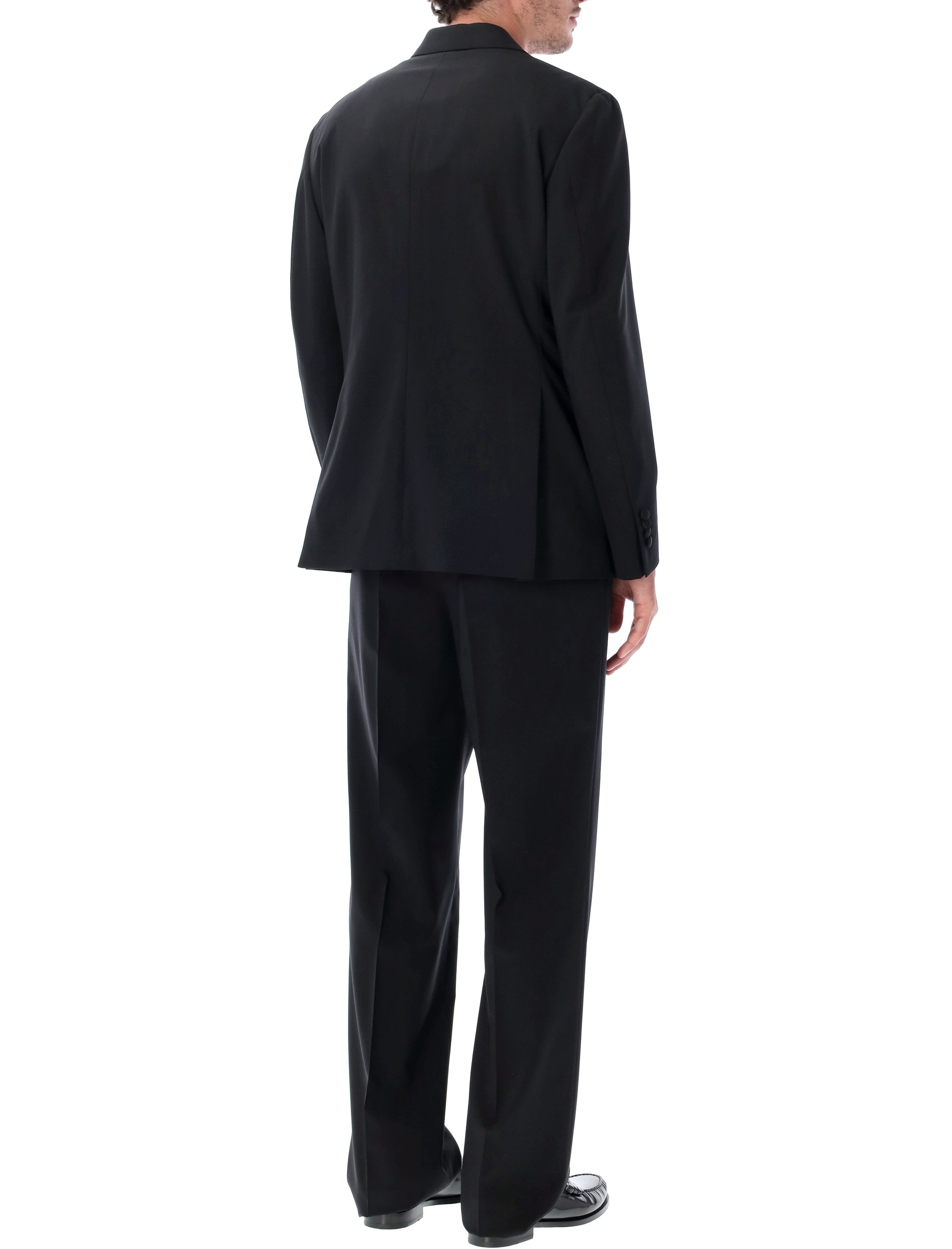 Lardini Black Double-Breasted Tailored Suit
