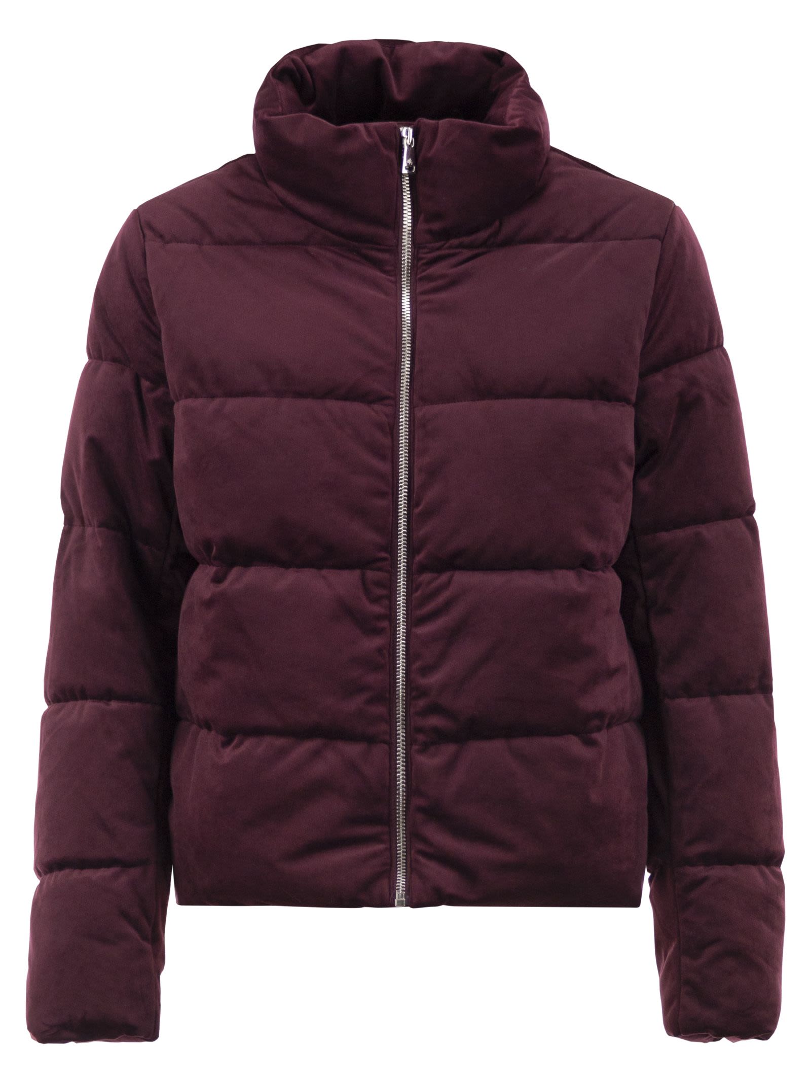 Lauren Ralph Lauren Quilted Velvet-Effect Puffer Jacket With