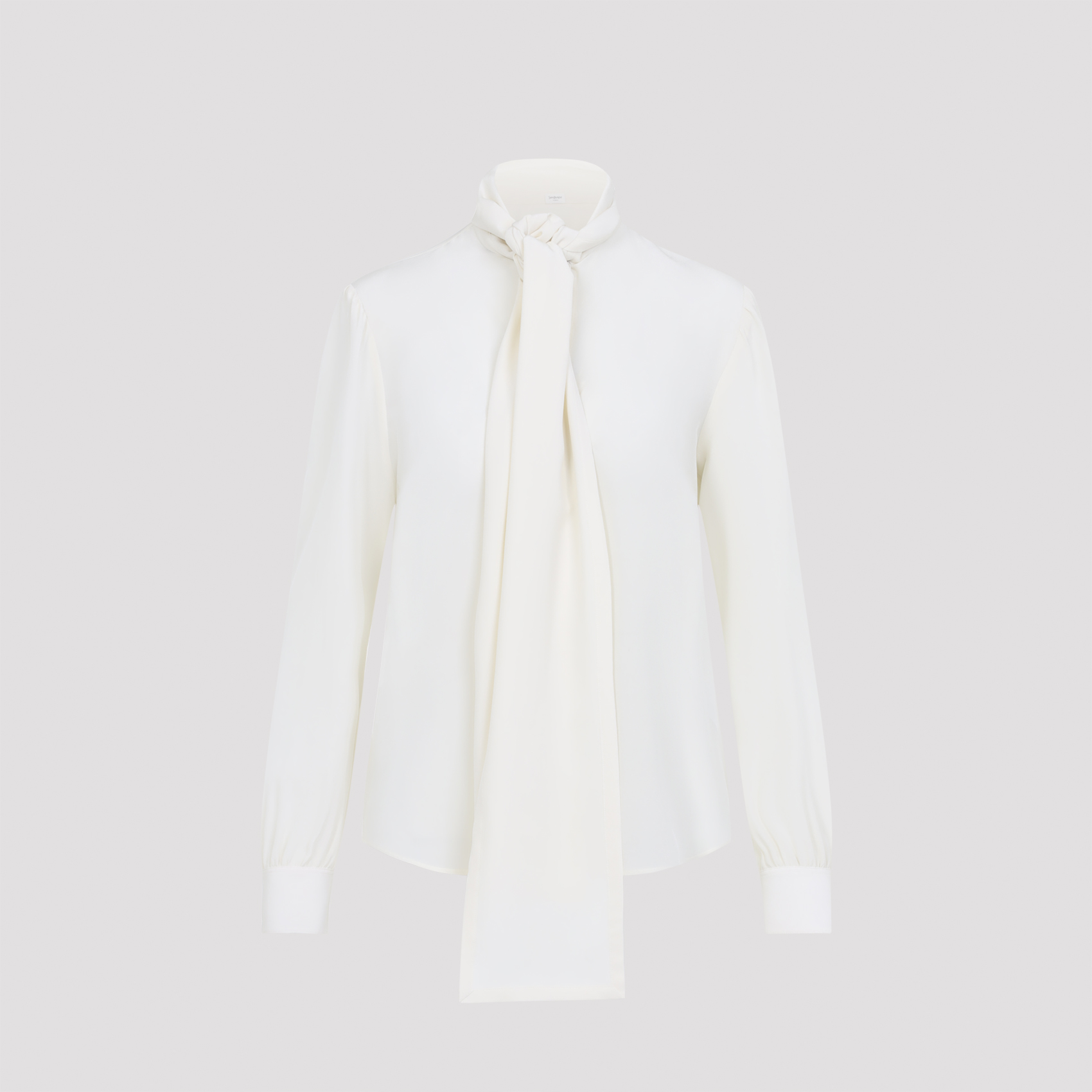 Saint Laurent Lavallière Blouse In Silk Crepe De Chine