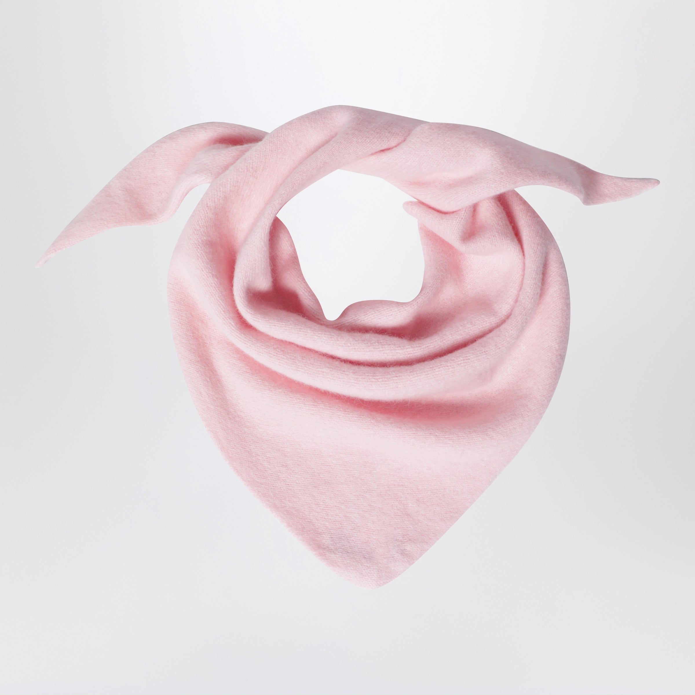 Le Bonnet Bandana In Wool And Caregora In Blush