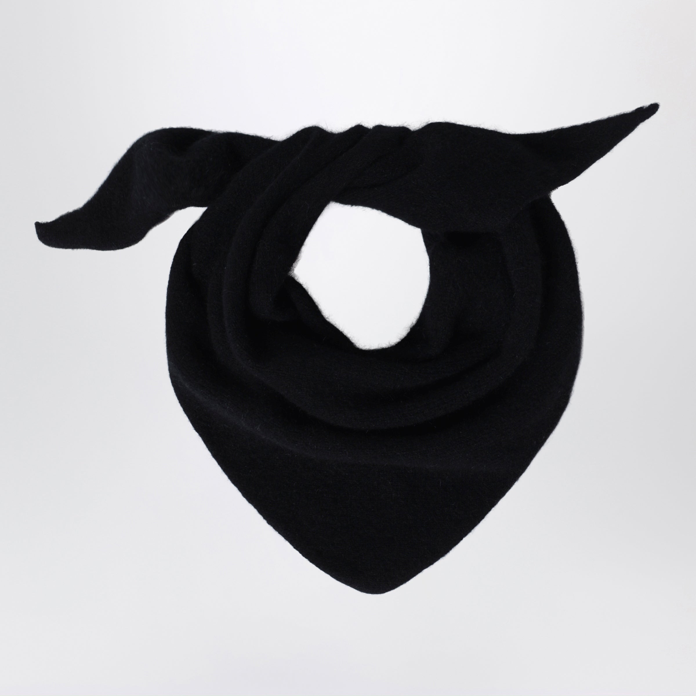Le Bonnet Bandana In Wool And Caregora In Onyx