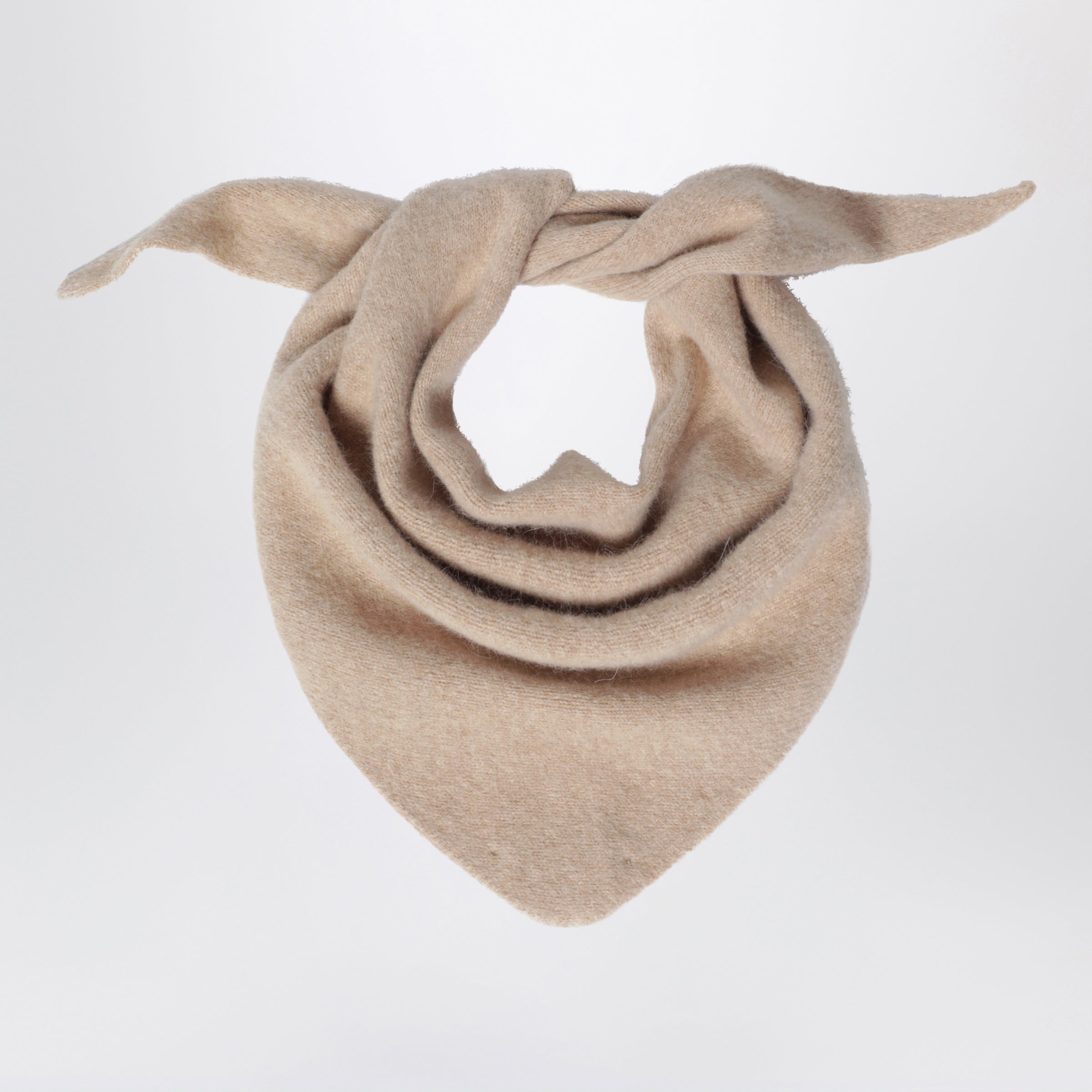 Le Bonnet Bandana In Wool And Caregora In Sand