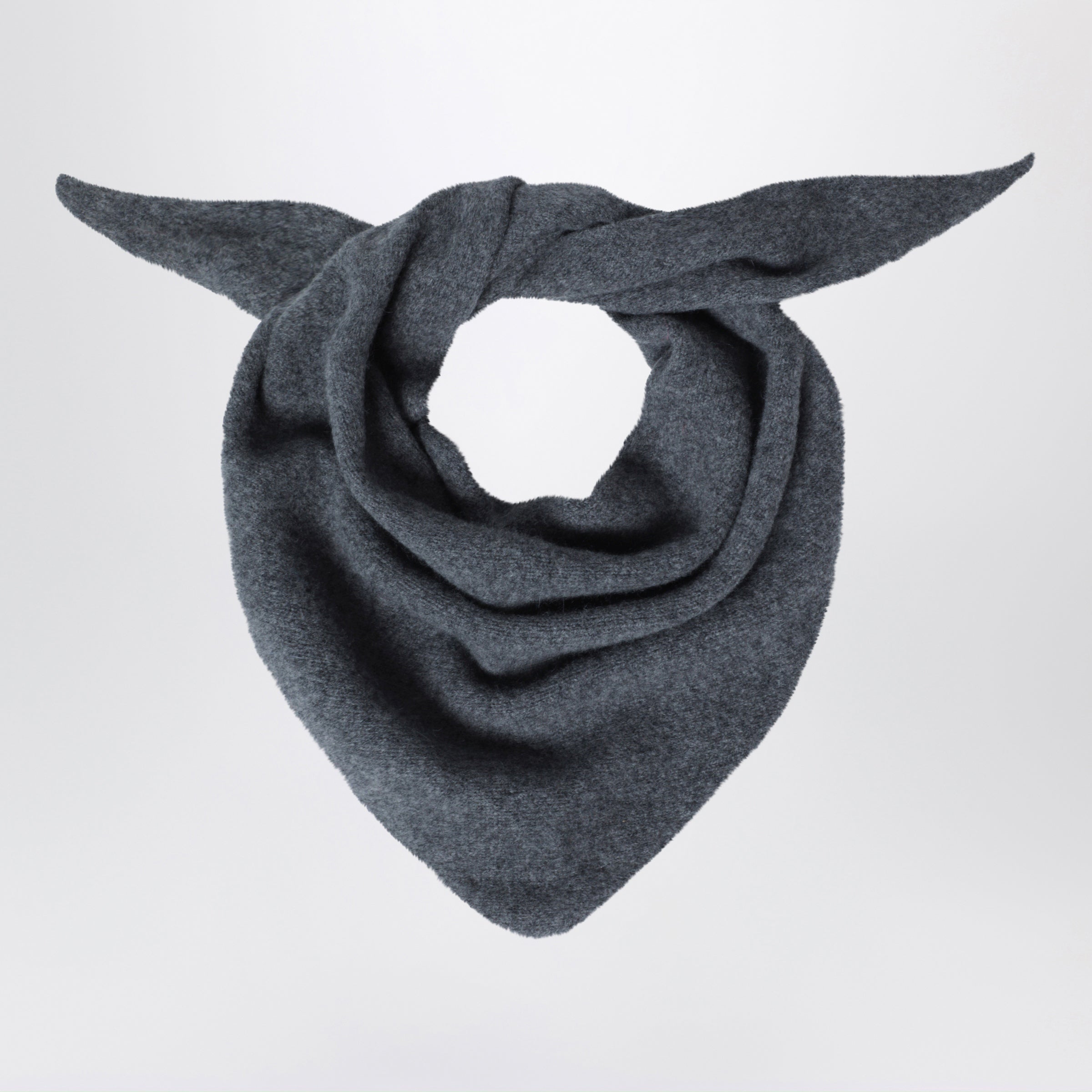Le Bonnet Bandana In Wool And Caregora In Slate Gr