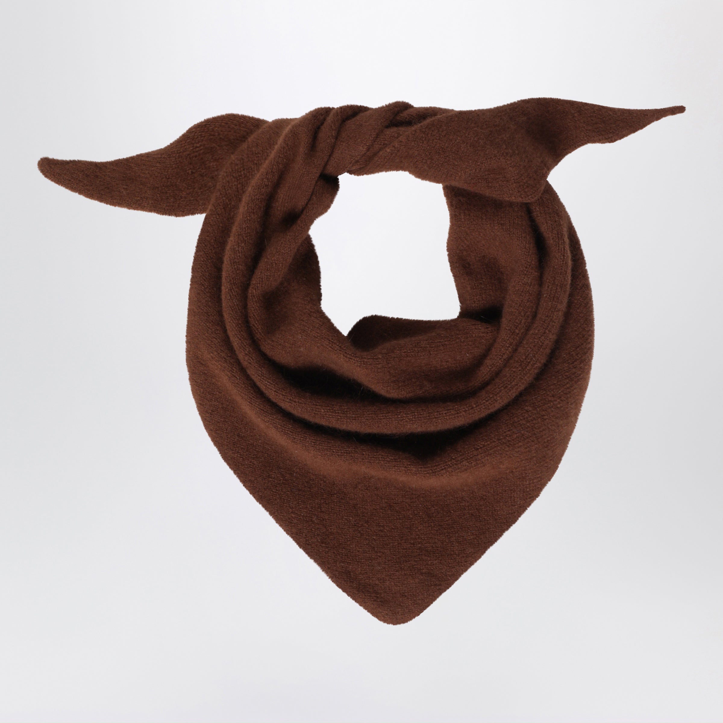 Le Bonnet Bandana In Wool And Caregora In Walnut