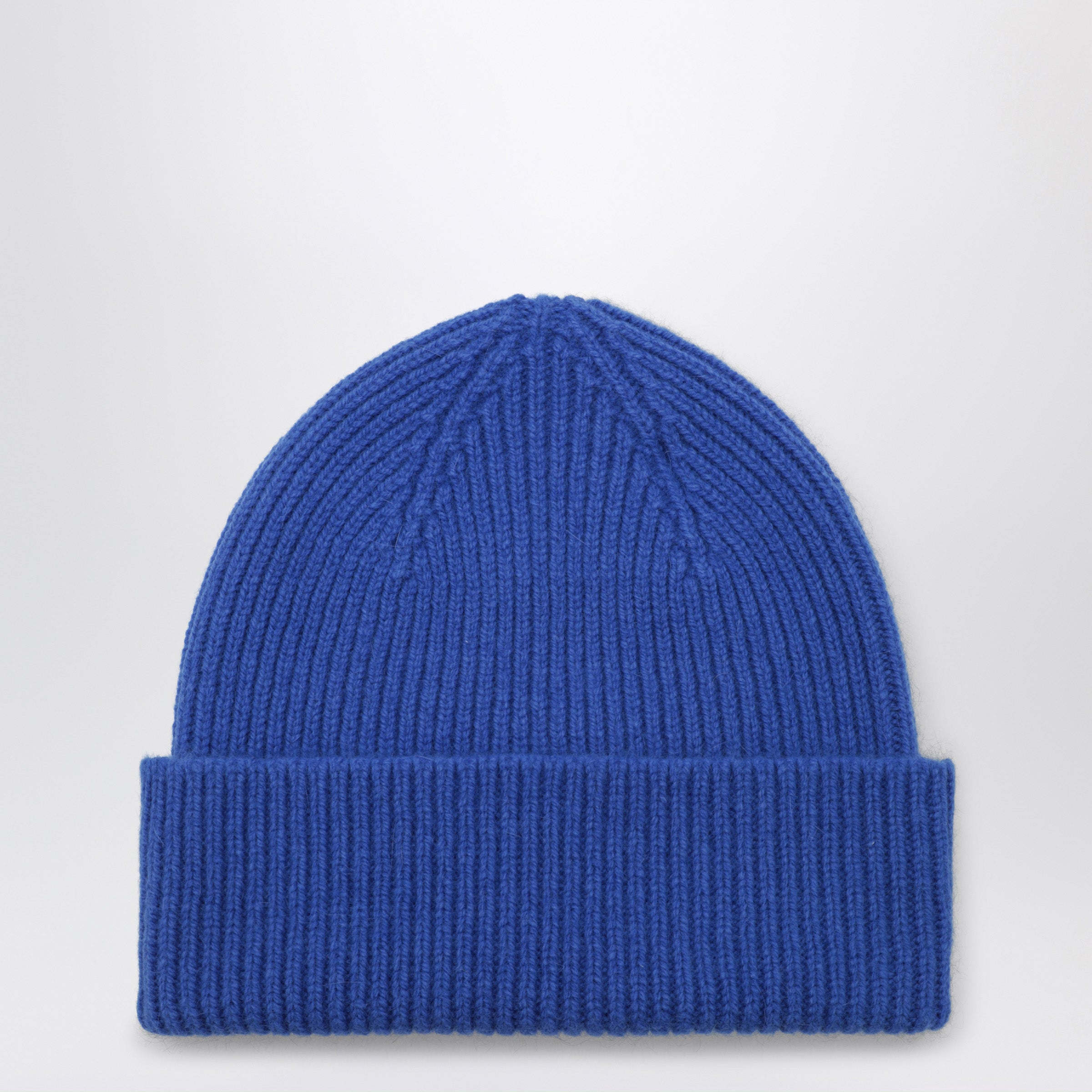 Le Bonnet Beanie In Wool And Caregora In Royal Azu