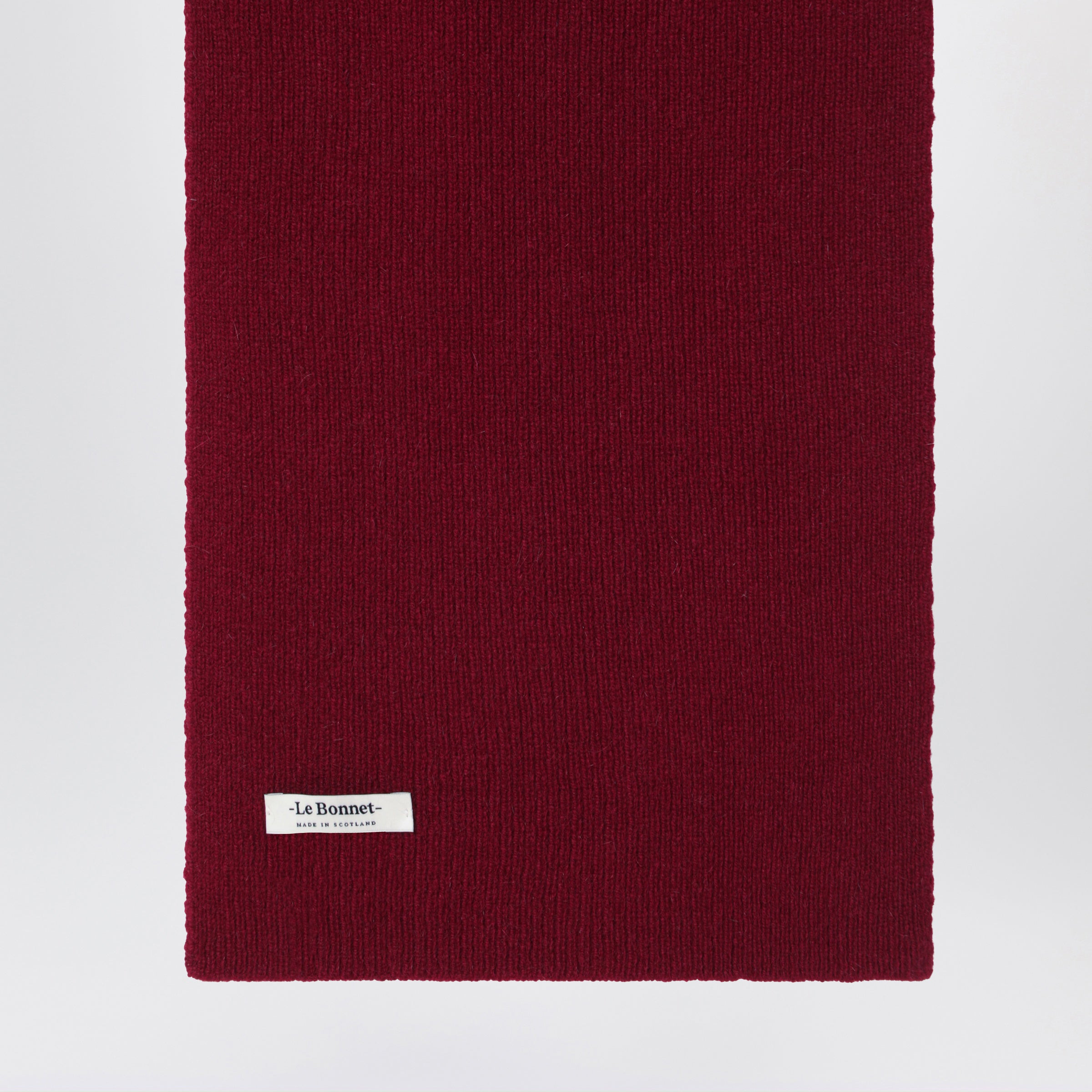 Le Bonnet Scarf In Wool And Caregora In Wine