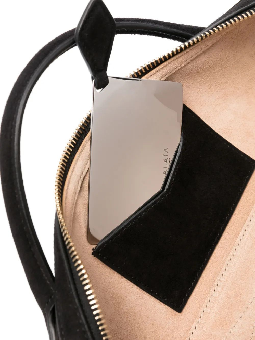 Alaïa Alaia Le Teckel Black Suede Bag