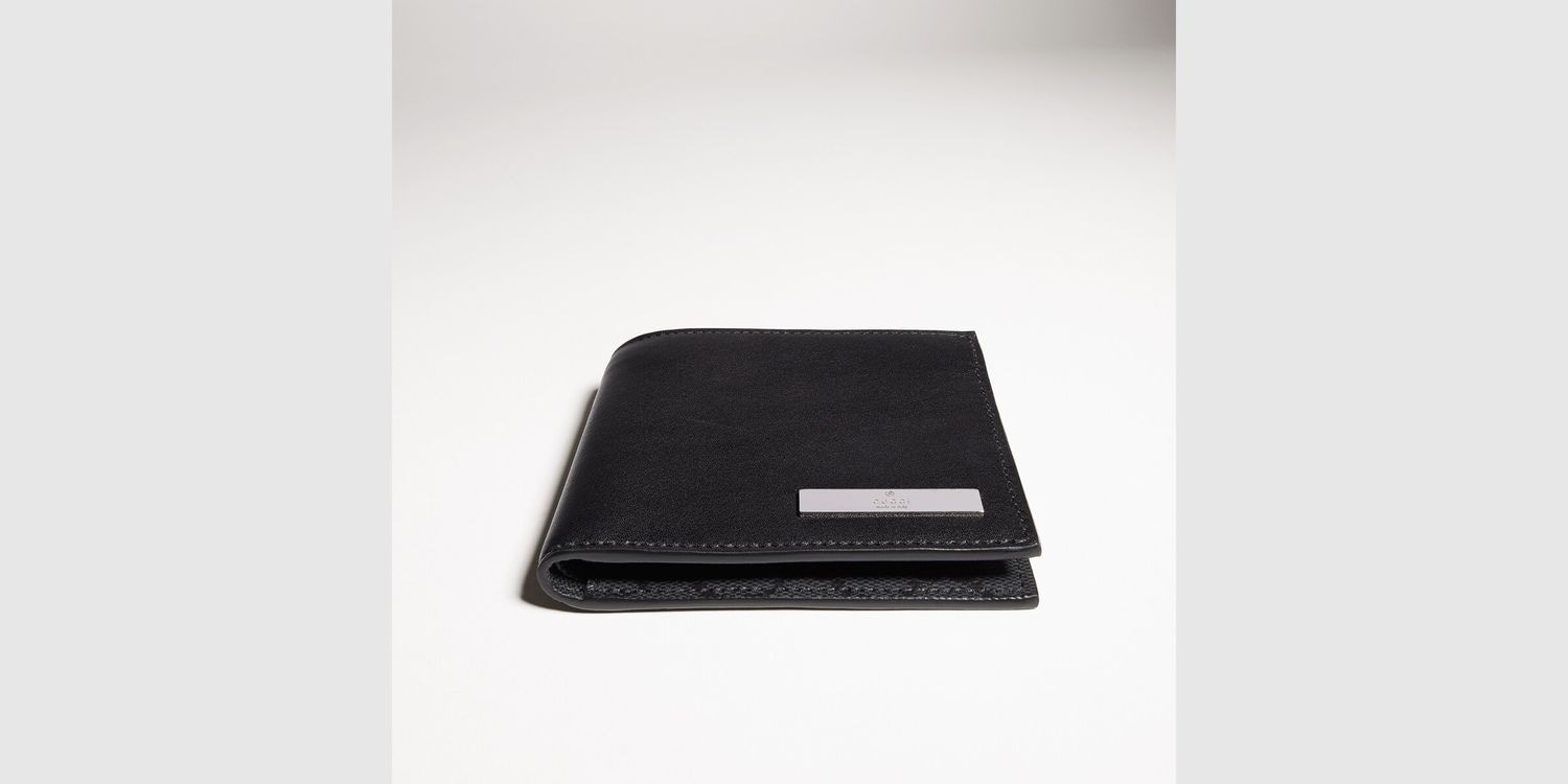 Gucci Leather Bifold Metal Accent Wallet