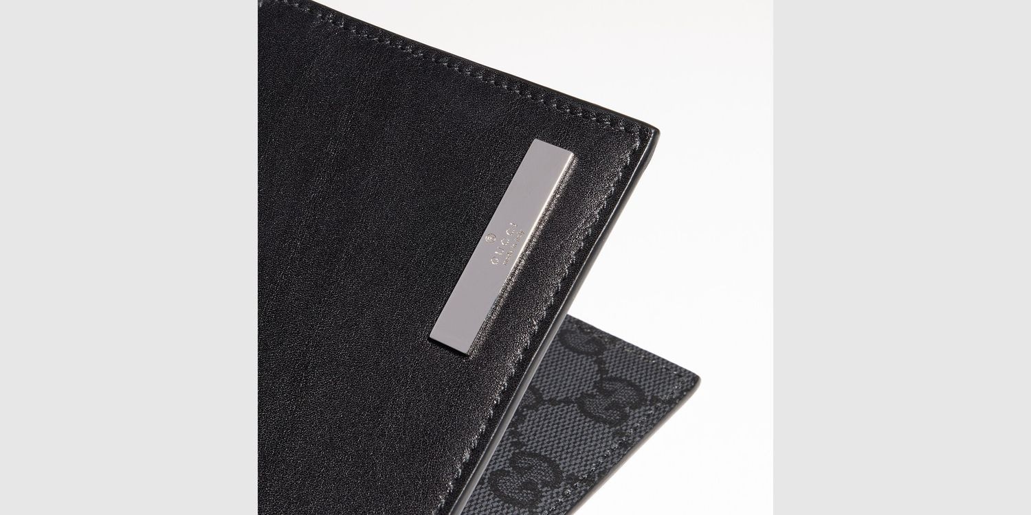 Gucci Leather Bifold Metal Accent Wallet