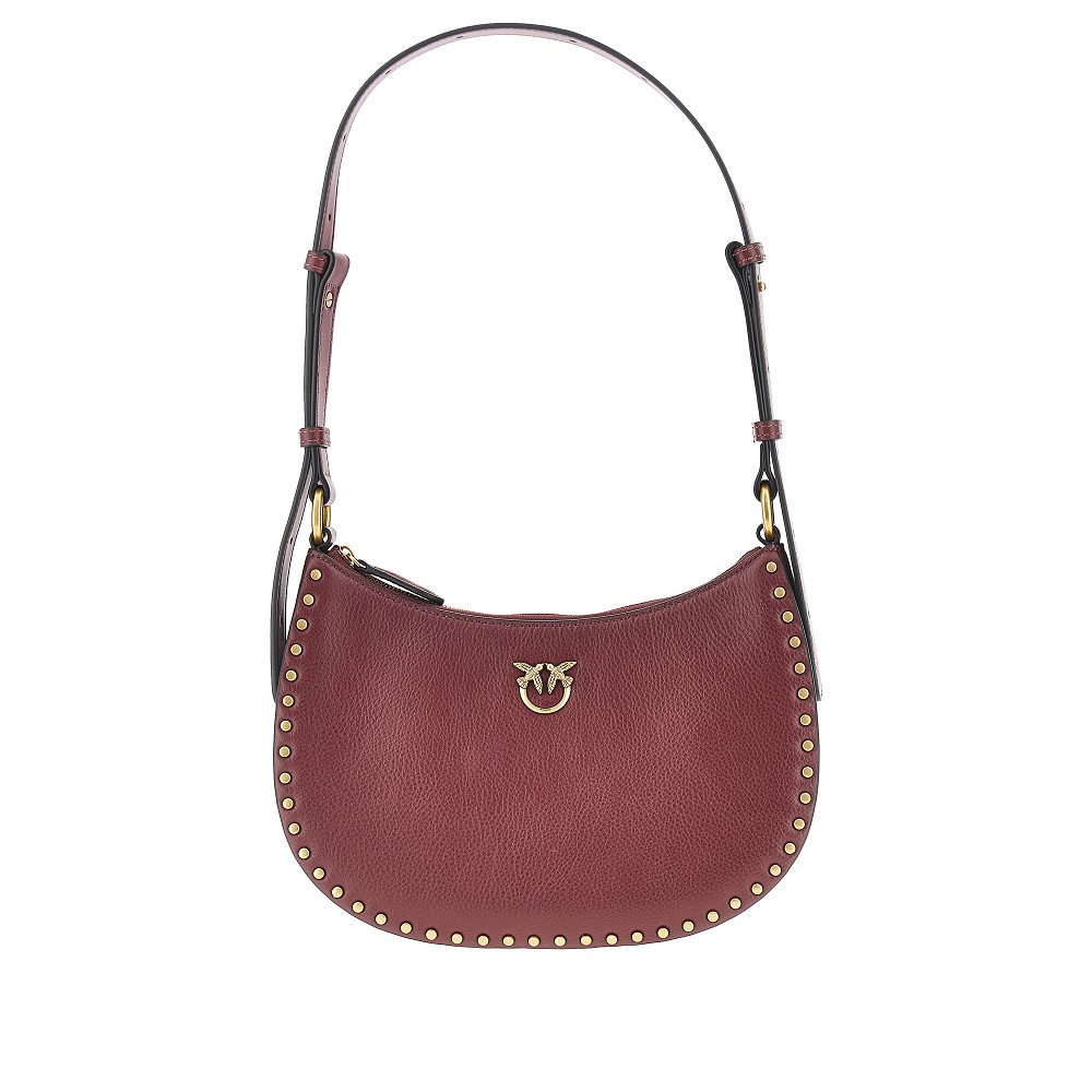Pinko Leather Mini Half Moon Shoulder Bag