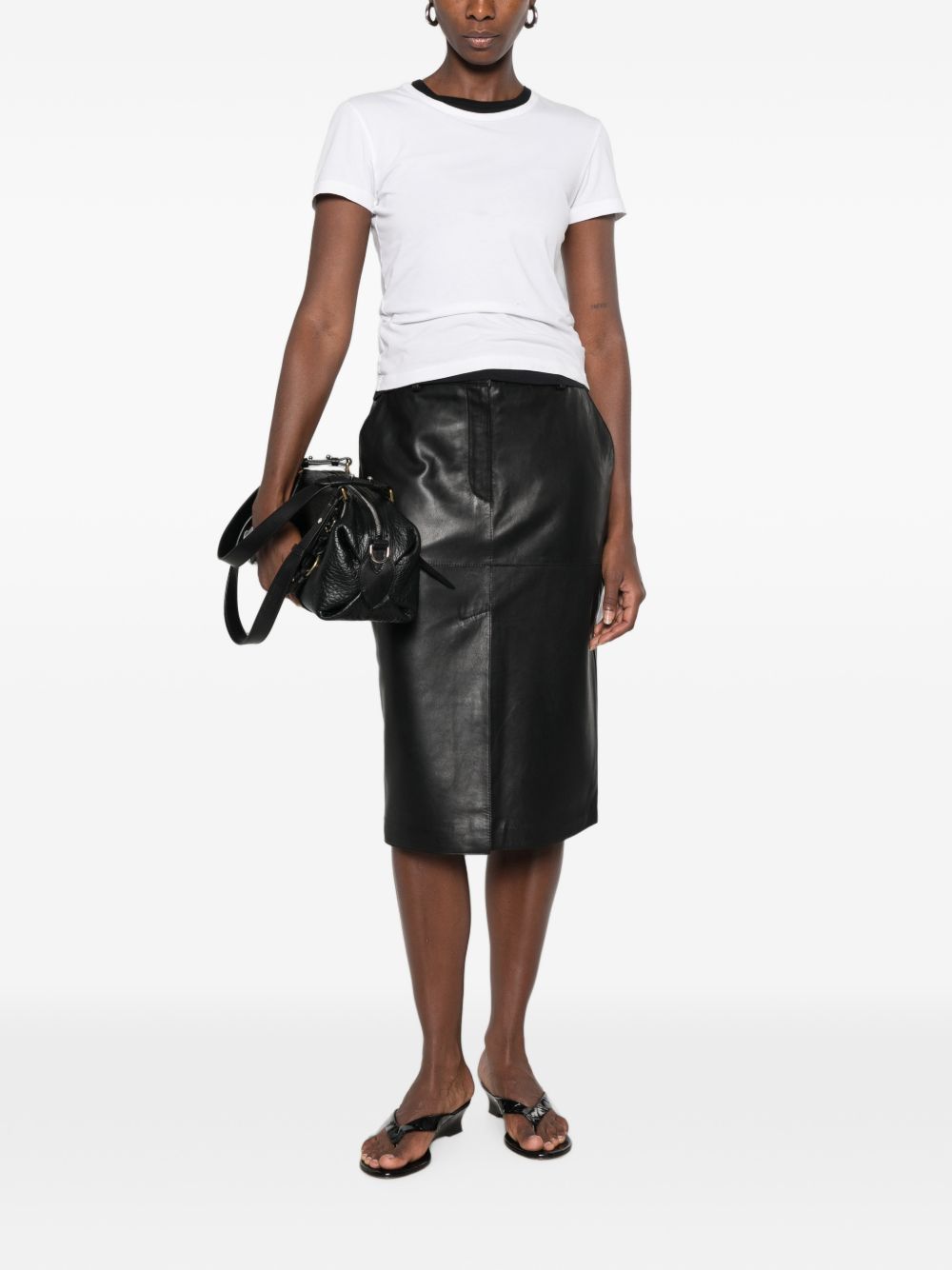 Parosh Leather Trousers