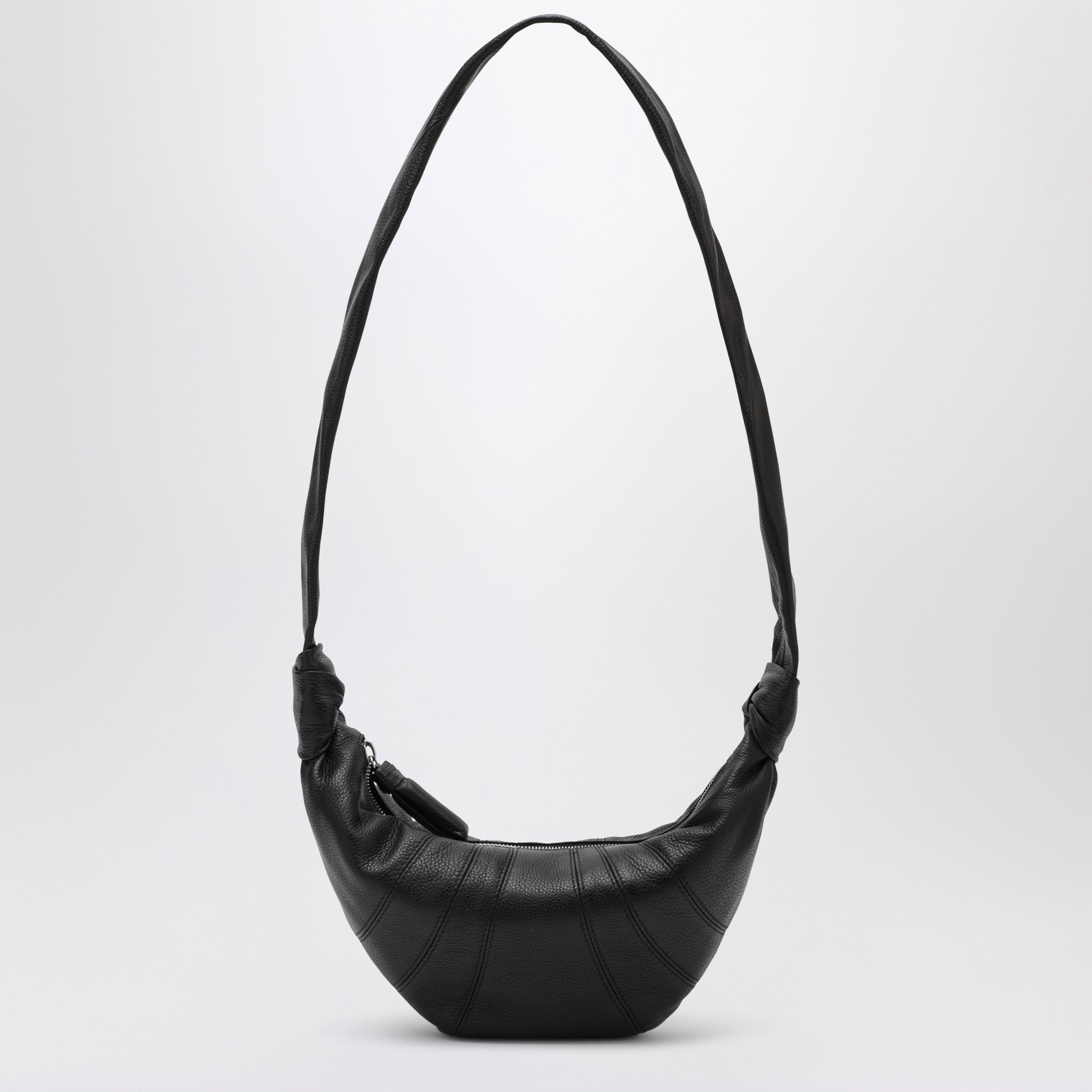 Lemaire Medium Croissant Bag In Black Leather