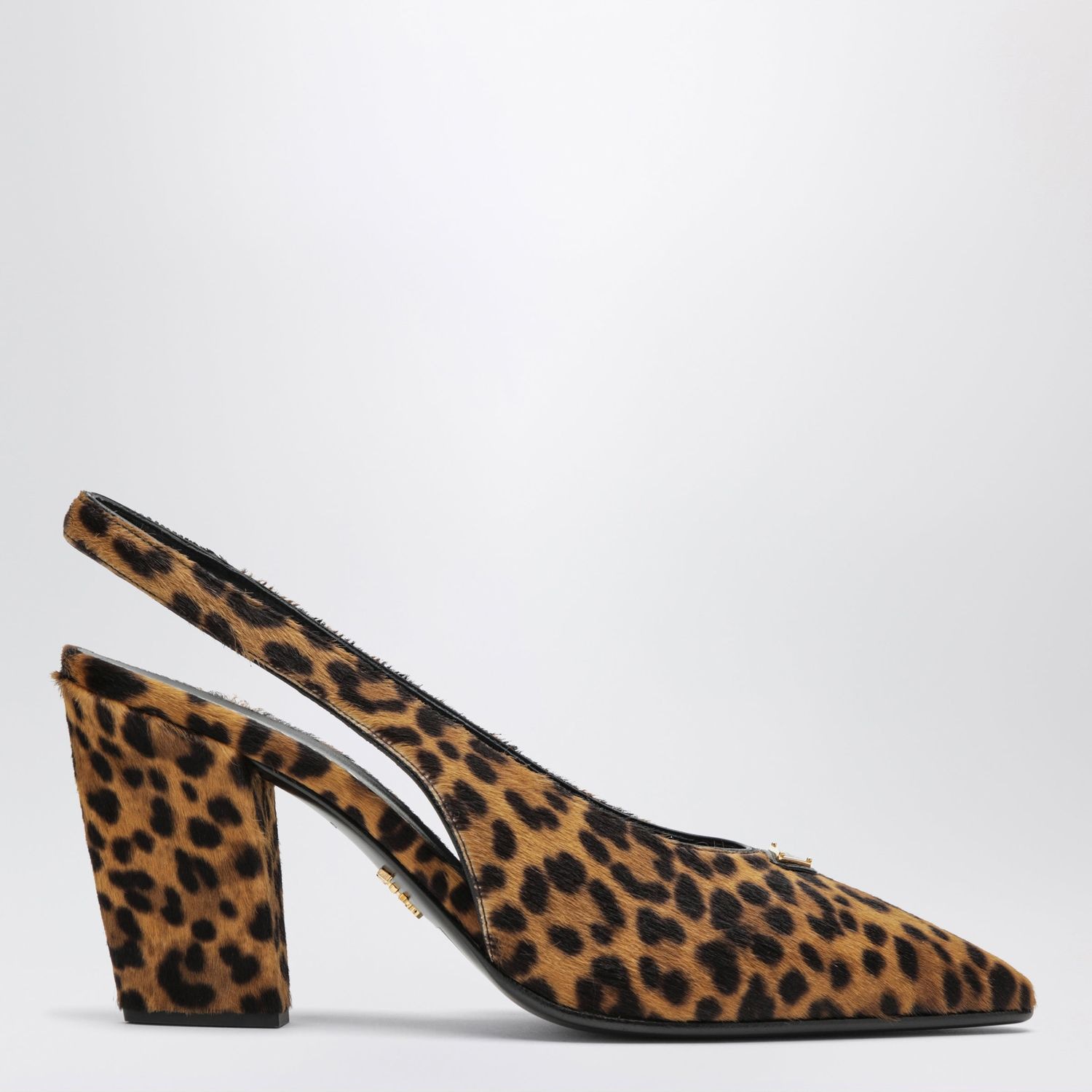 Prada Leopardprint Calf Hair Slingback Pumps