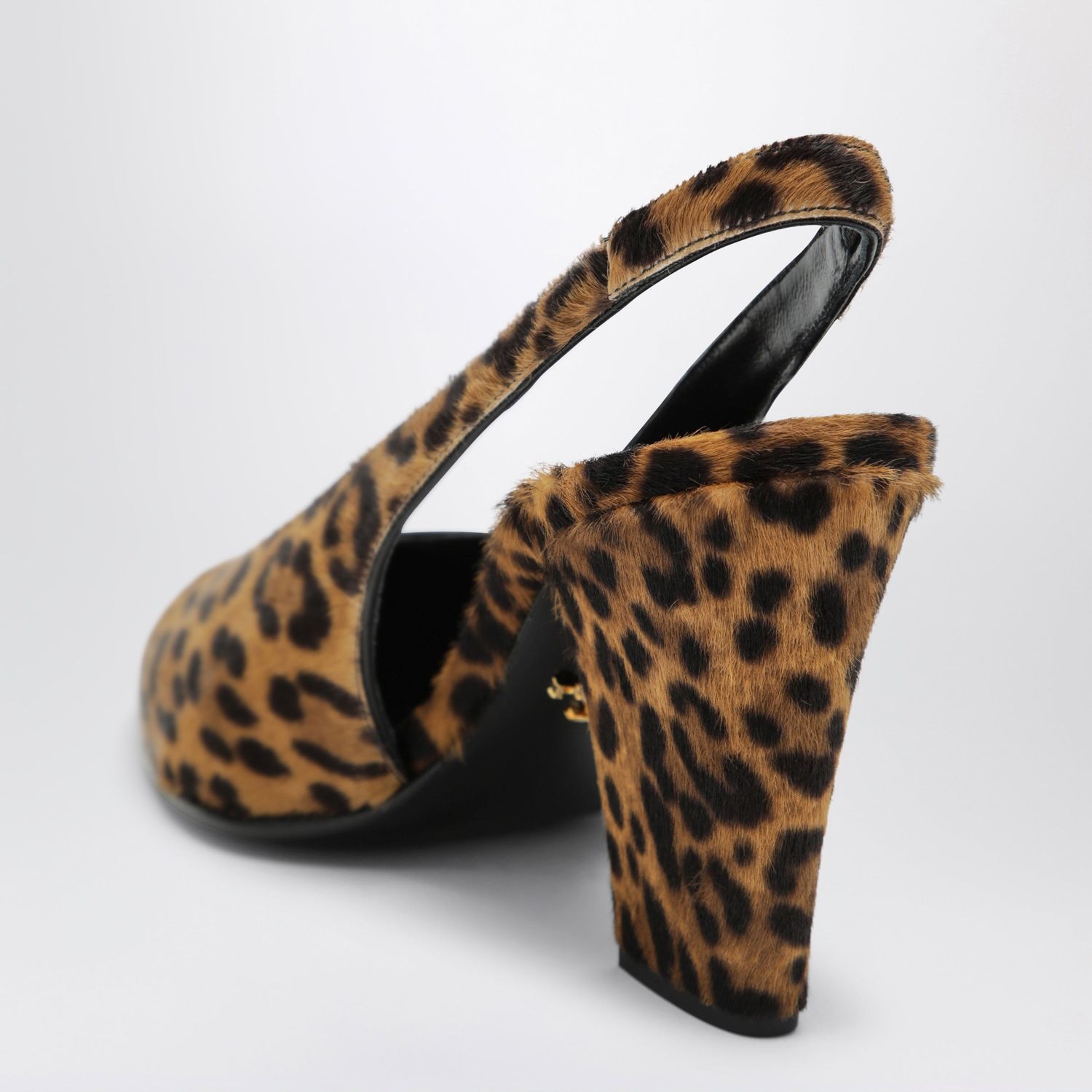 Prada Leopardprint Calf Hair Slingback Pumps