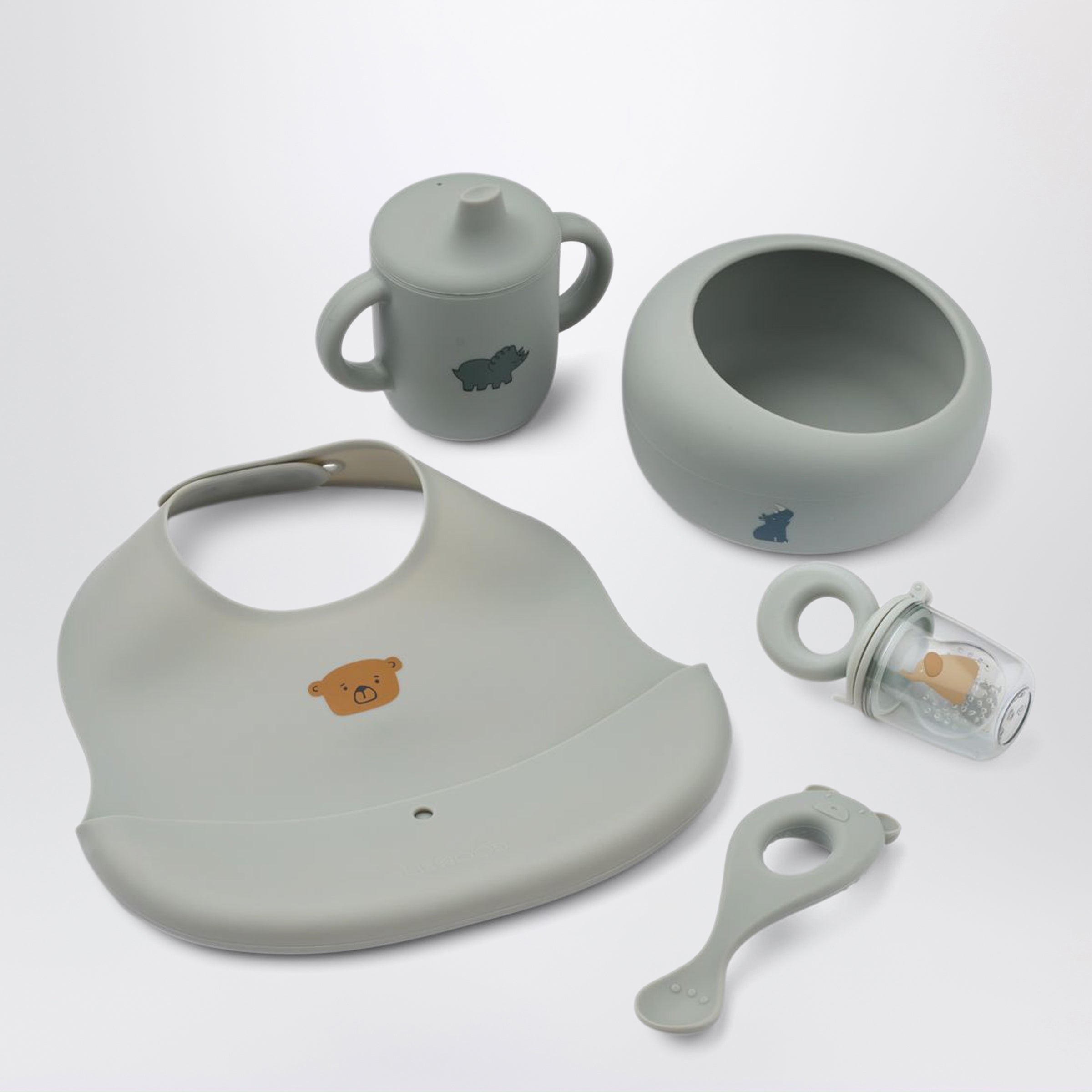 Liewood Blue Mileah Silicone Feeding Set