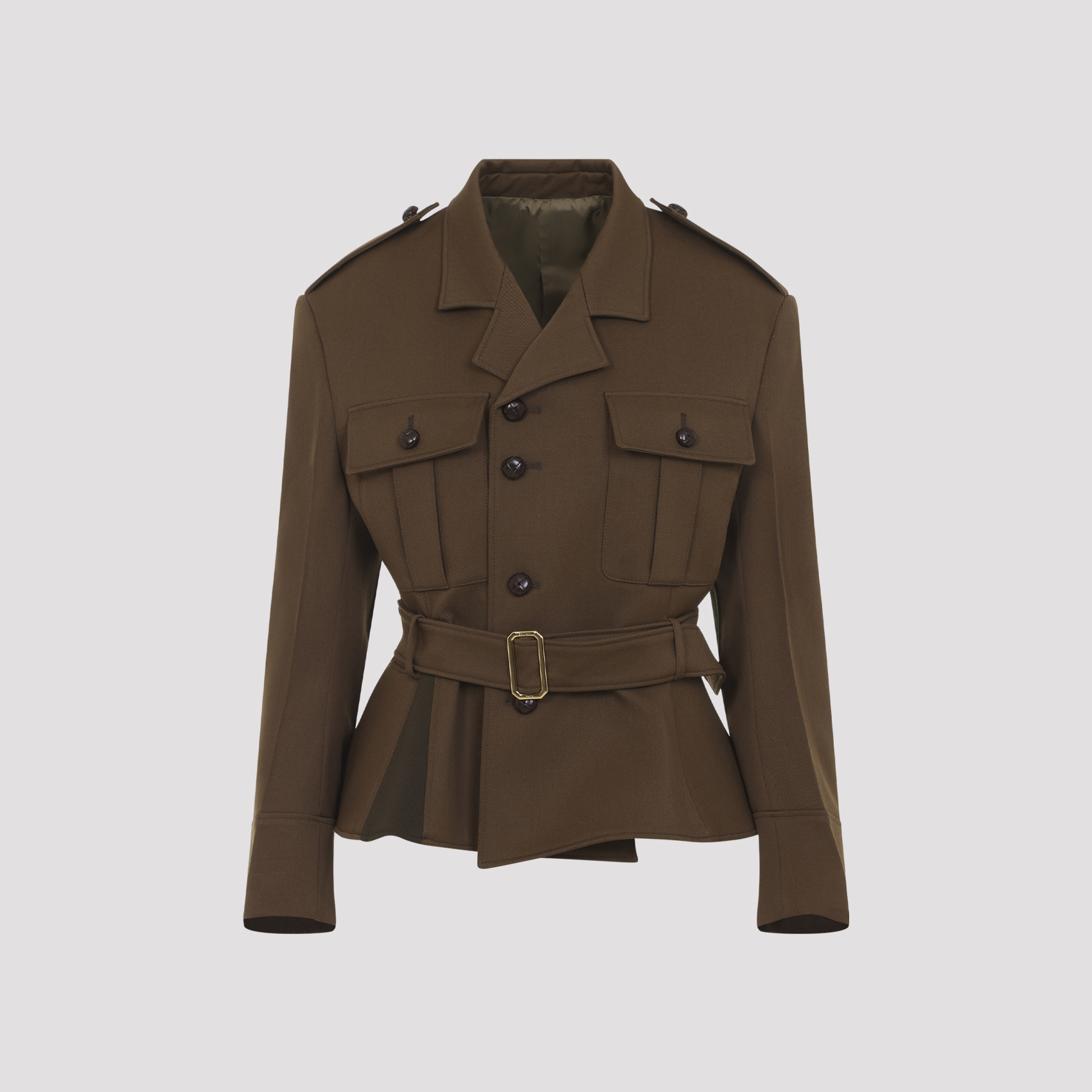 Celine Light Brown Peplum Jacket