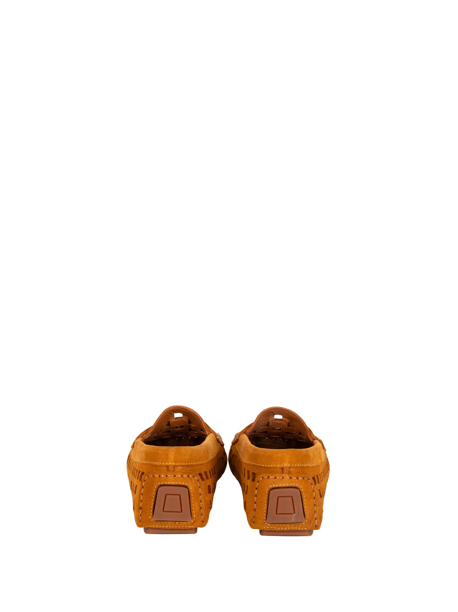 Casadei Light Brown Perforated Leather Loafers