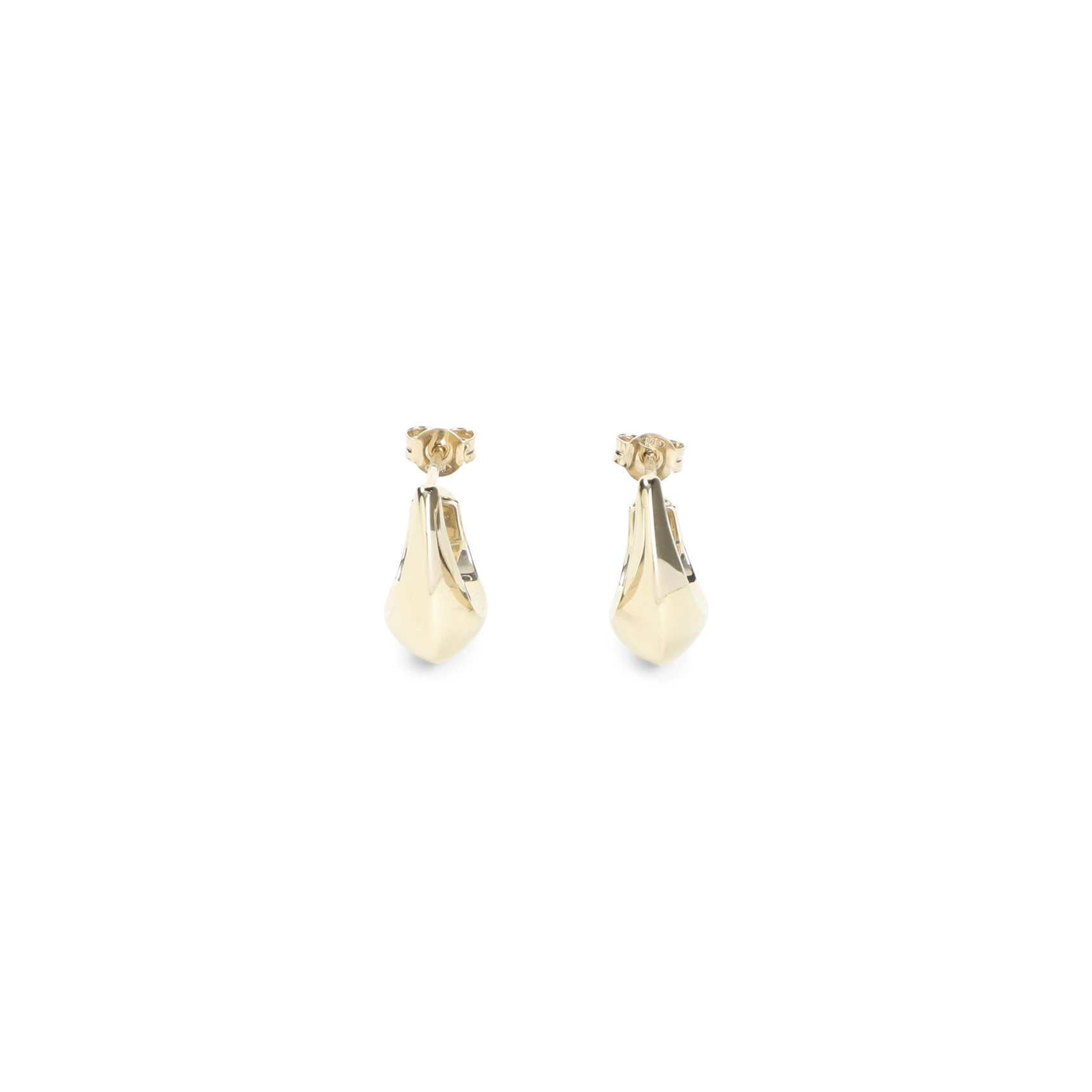 Lemaire Light Gold Curved Mini Drop Earrings