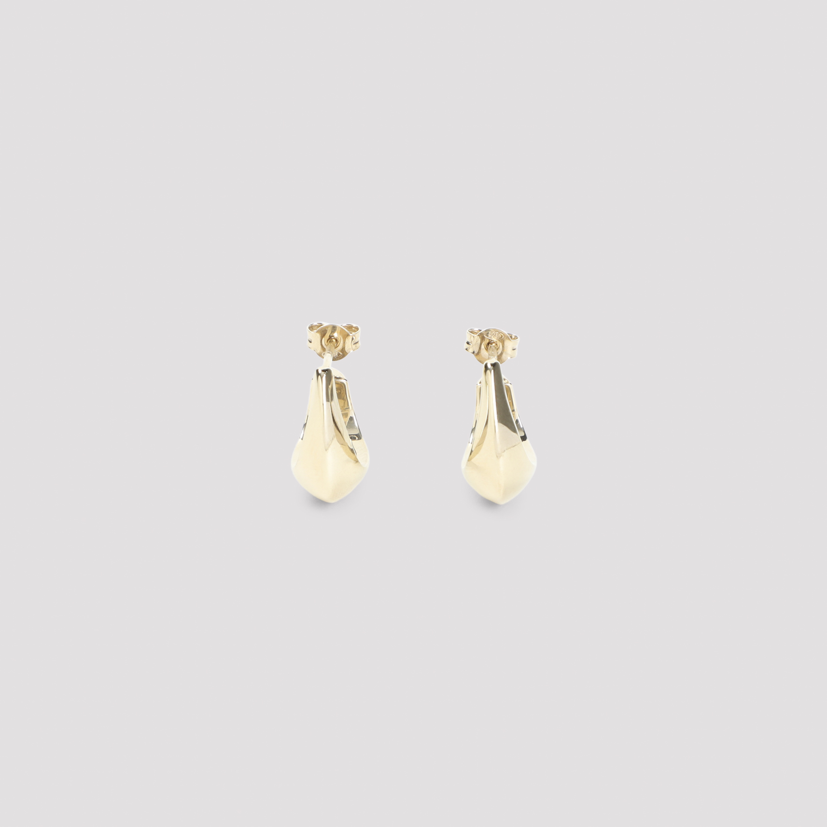 Lemaire Light Gold Curved Mini Drop Earrings