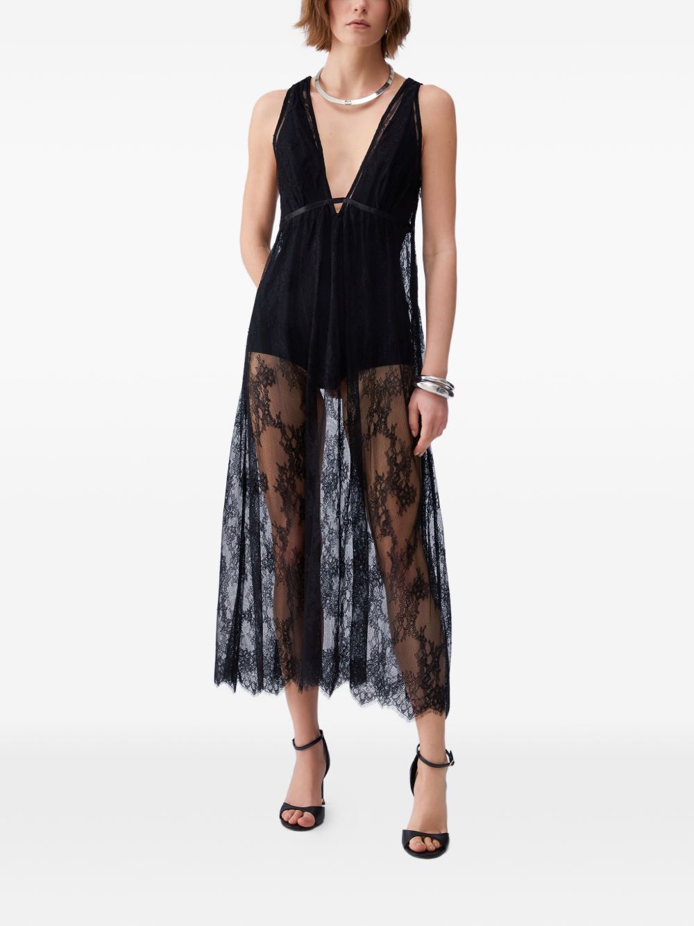 Liu Jo Black Polyester Elastane Dress