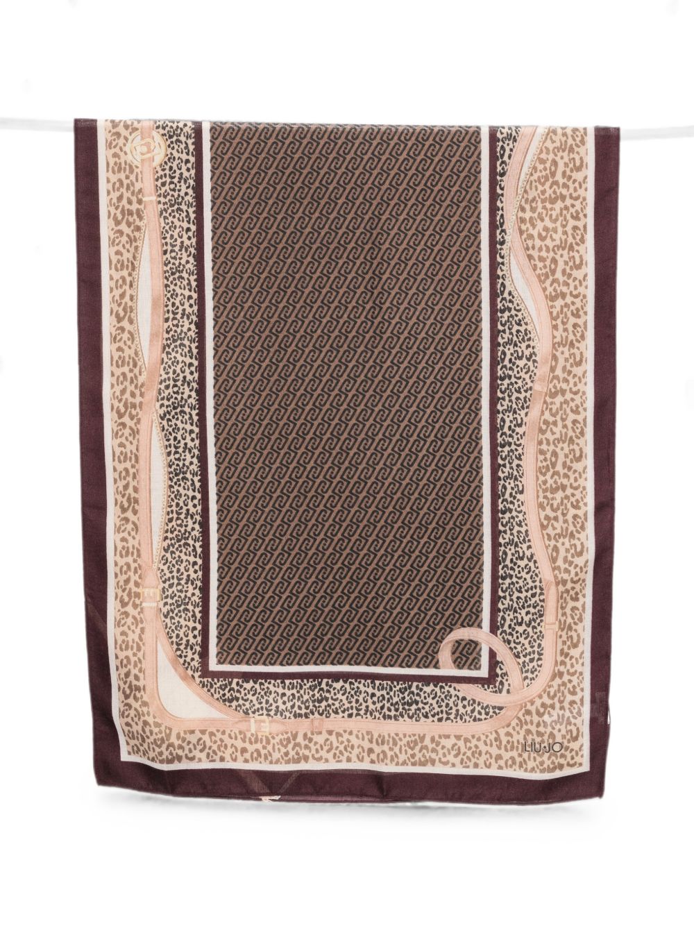 Liu Jo Dark Brown Cotton Scarf