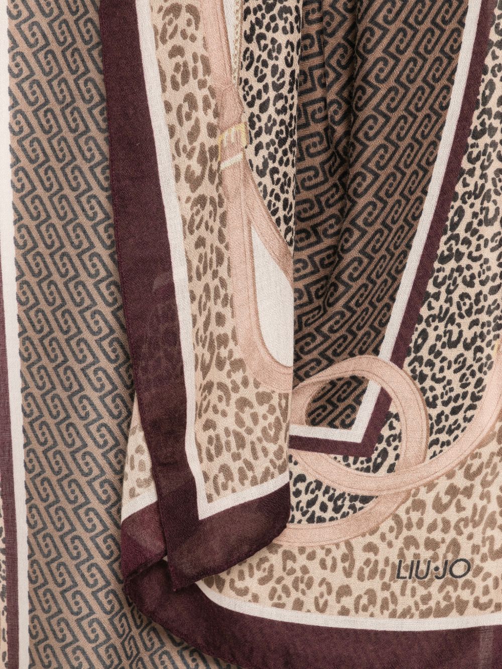 Liu Jo Dark Brown Cotton Scarf