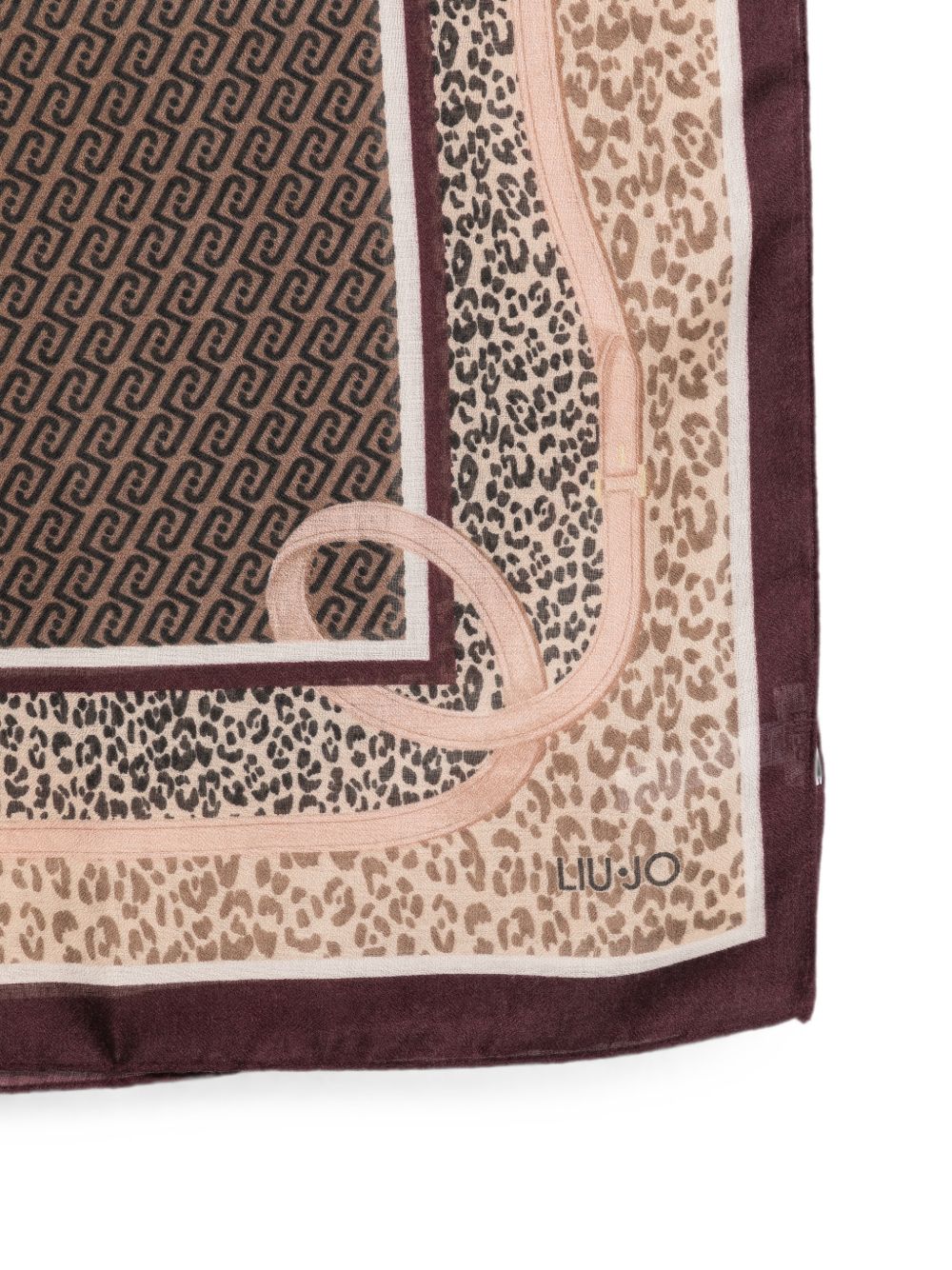 Liu Jo Dark Brown Cotton Scarf