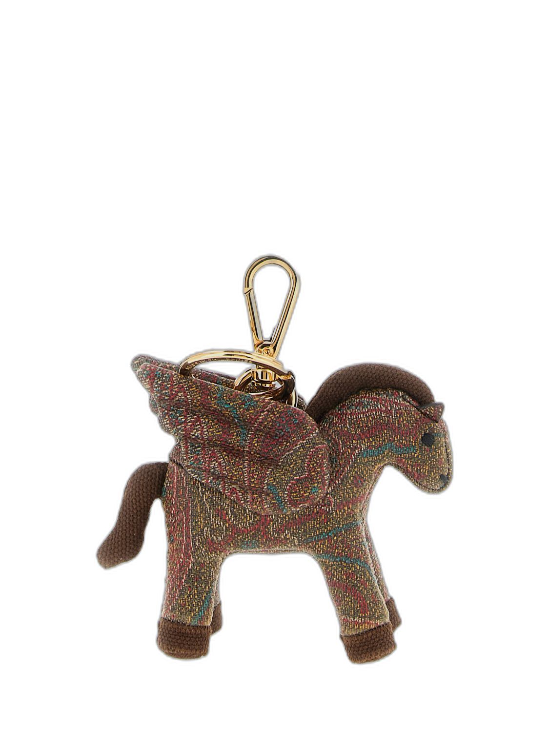 Etro Llavero Dorado Logo Pegaso