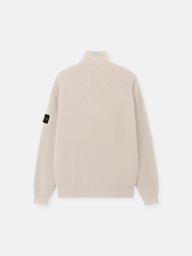 Stone Island Logo-Patch Ribbed-Knit Zip-Fastening Car