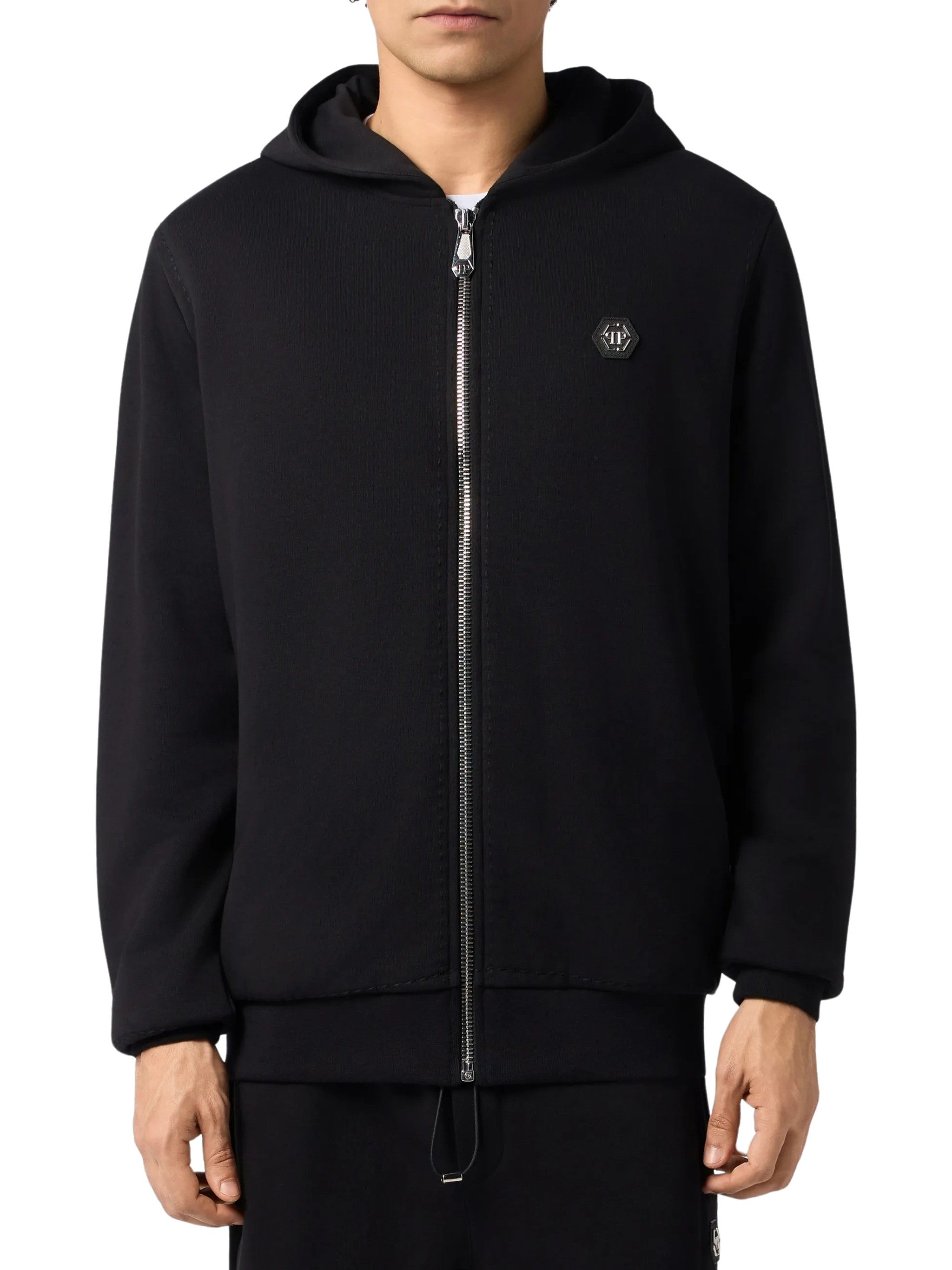 Philipp Plein Logo-Plaque Zip-Up Hoodie