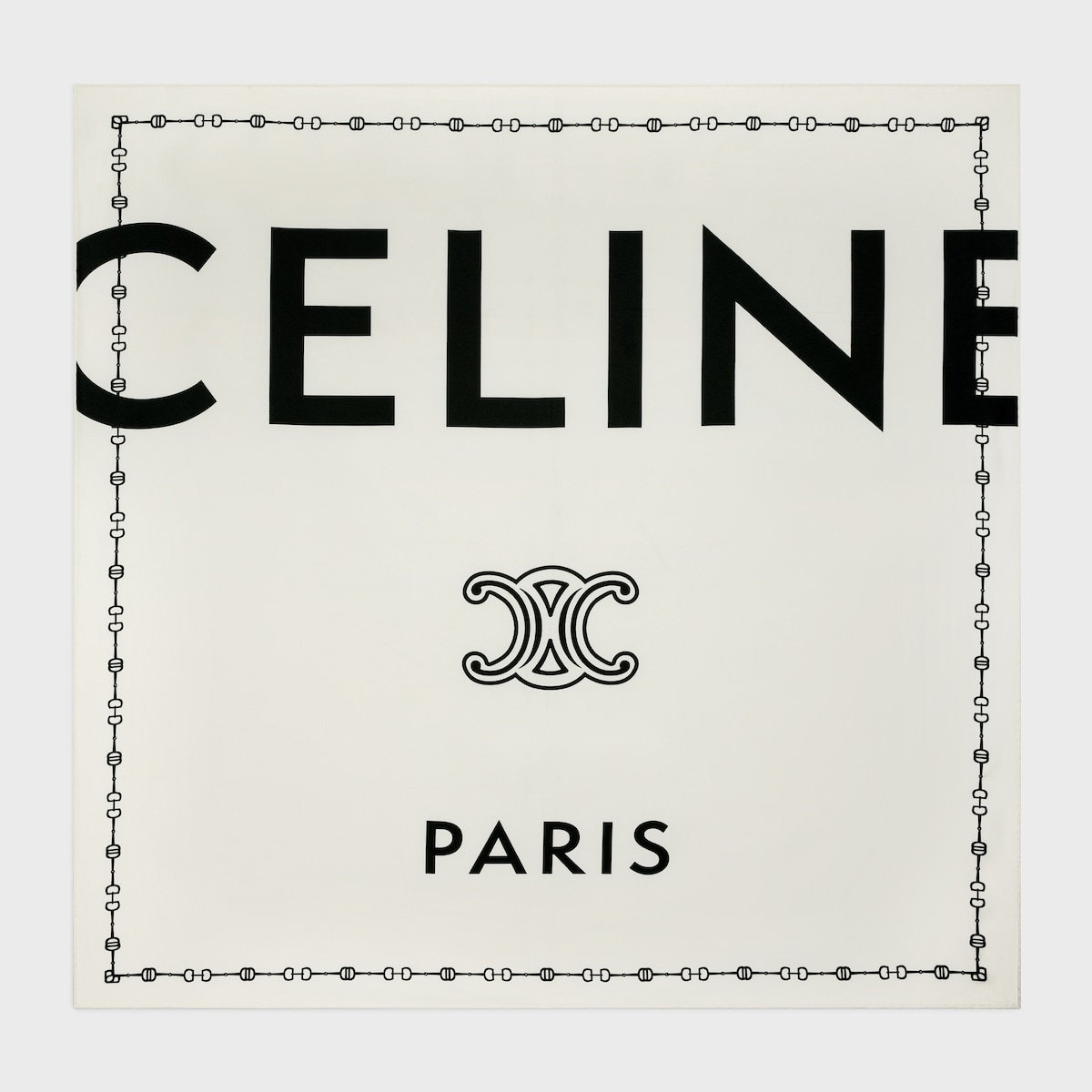 Celine Logo-Print Silk Scarf