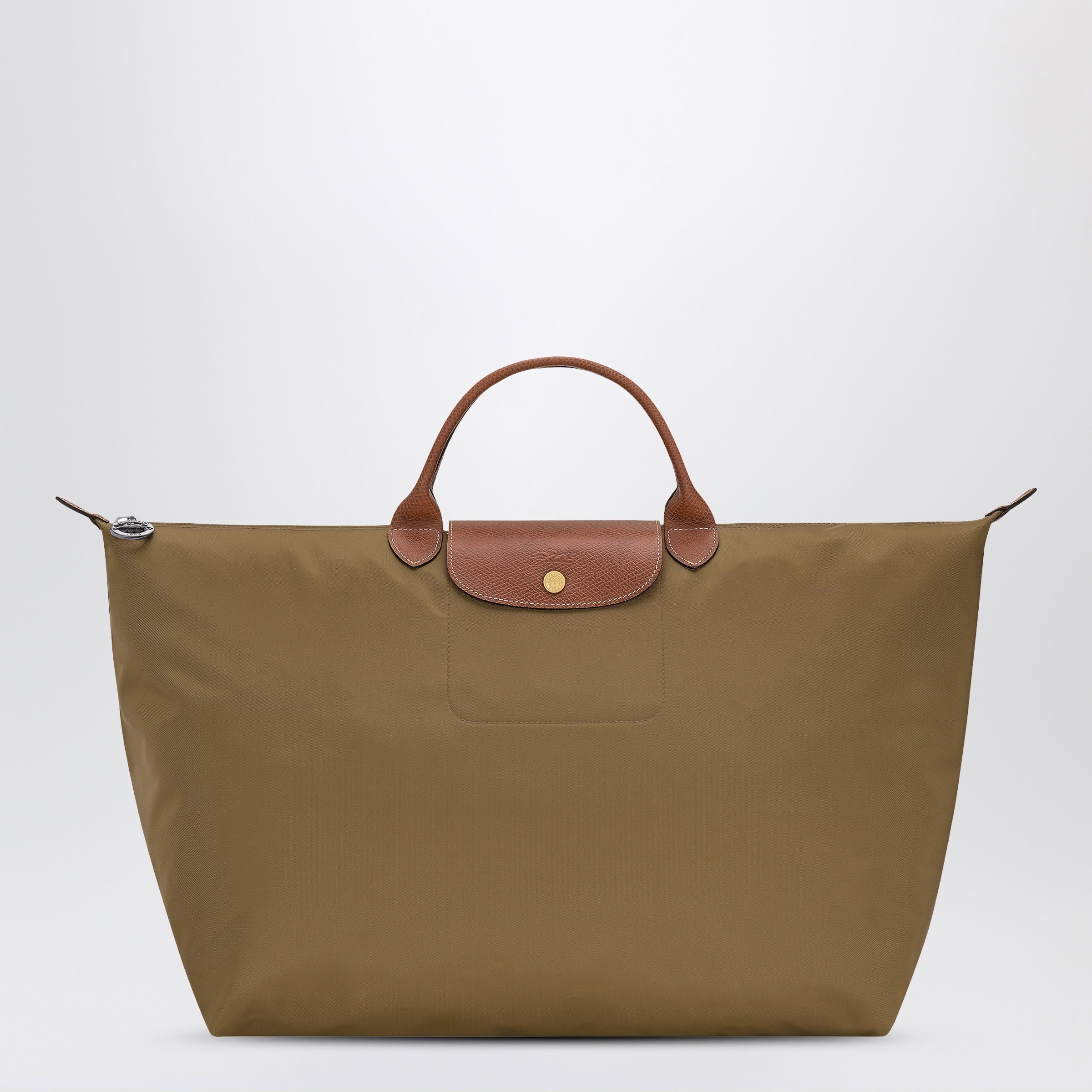 Longchamp Olive Travel Bag Le Pliage Original L