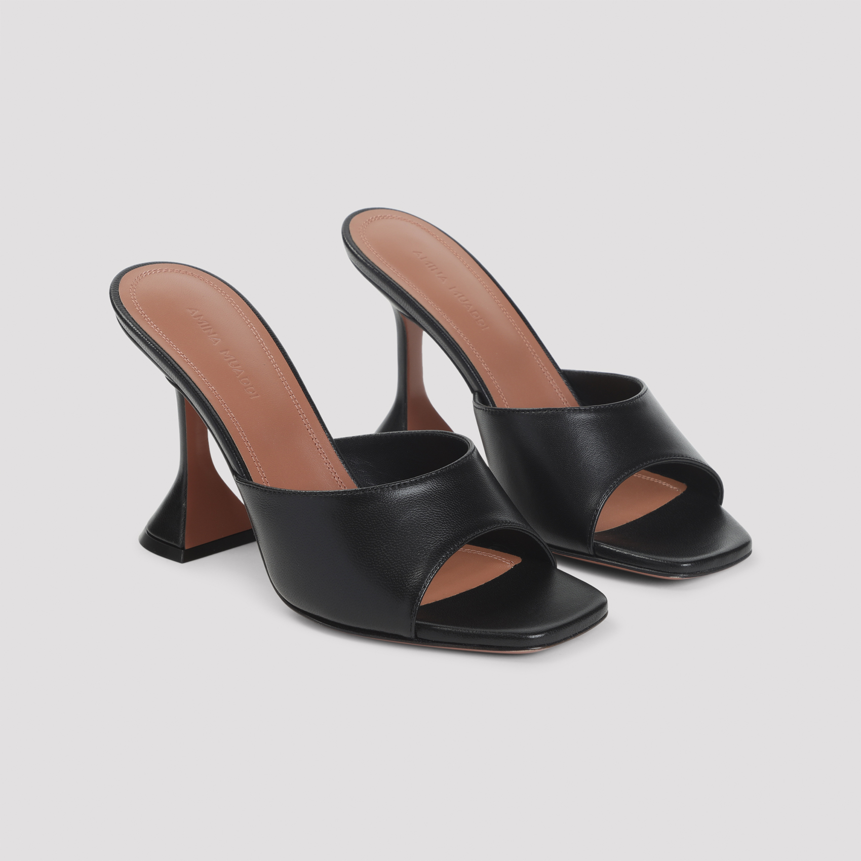 Amina Muaddi Lupida Leather Mules