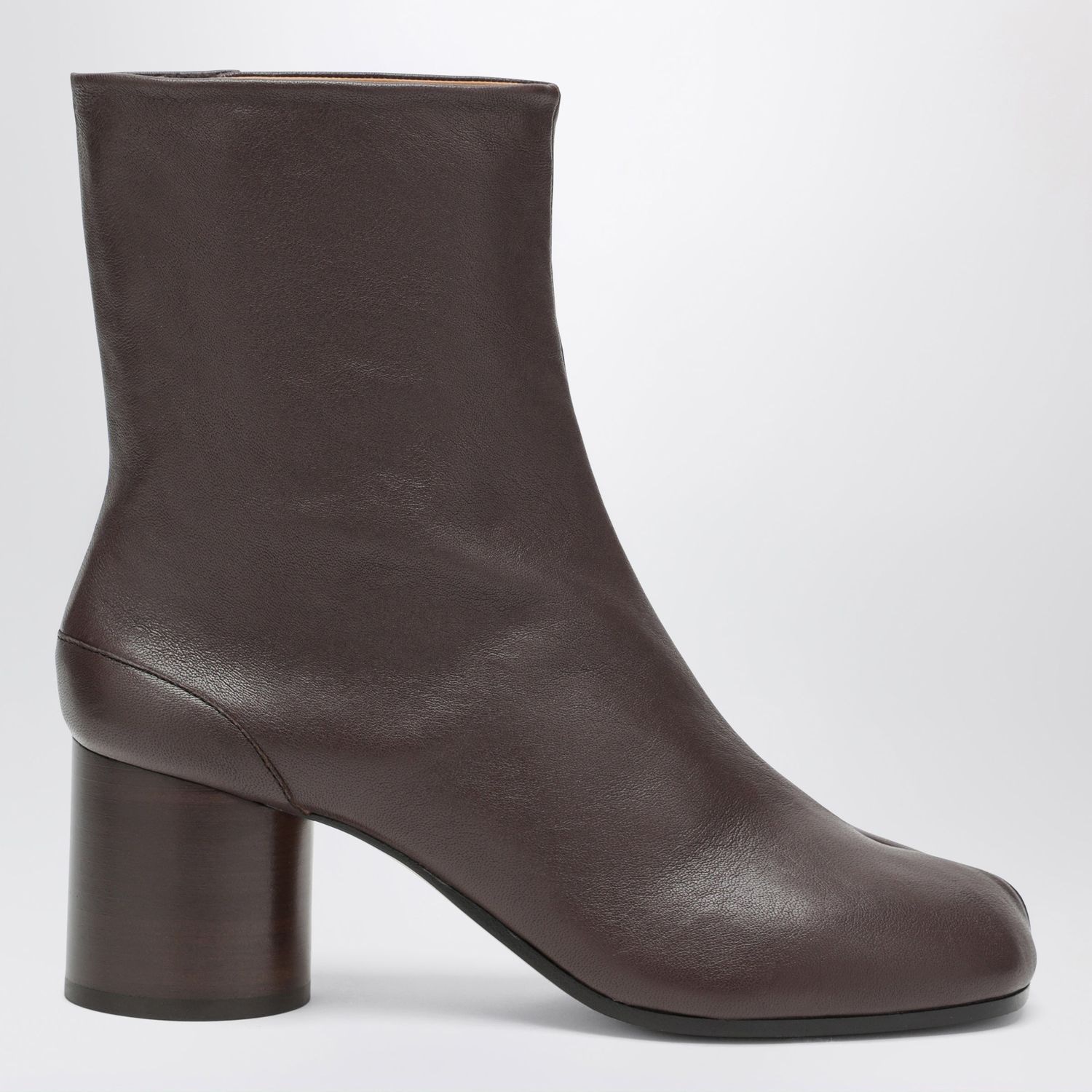 Maison Margiela Dark Brown Leather Rubber Boots