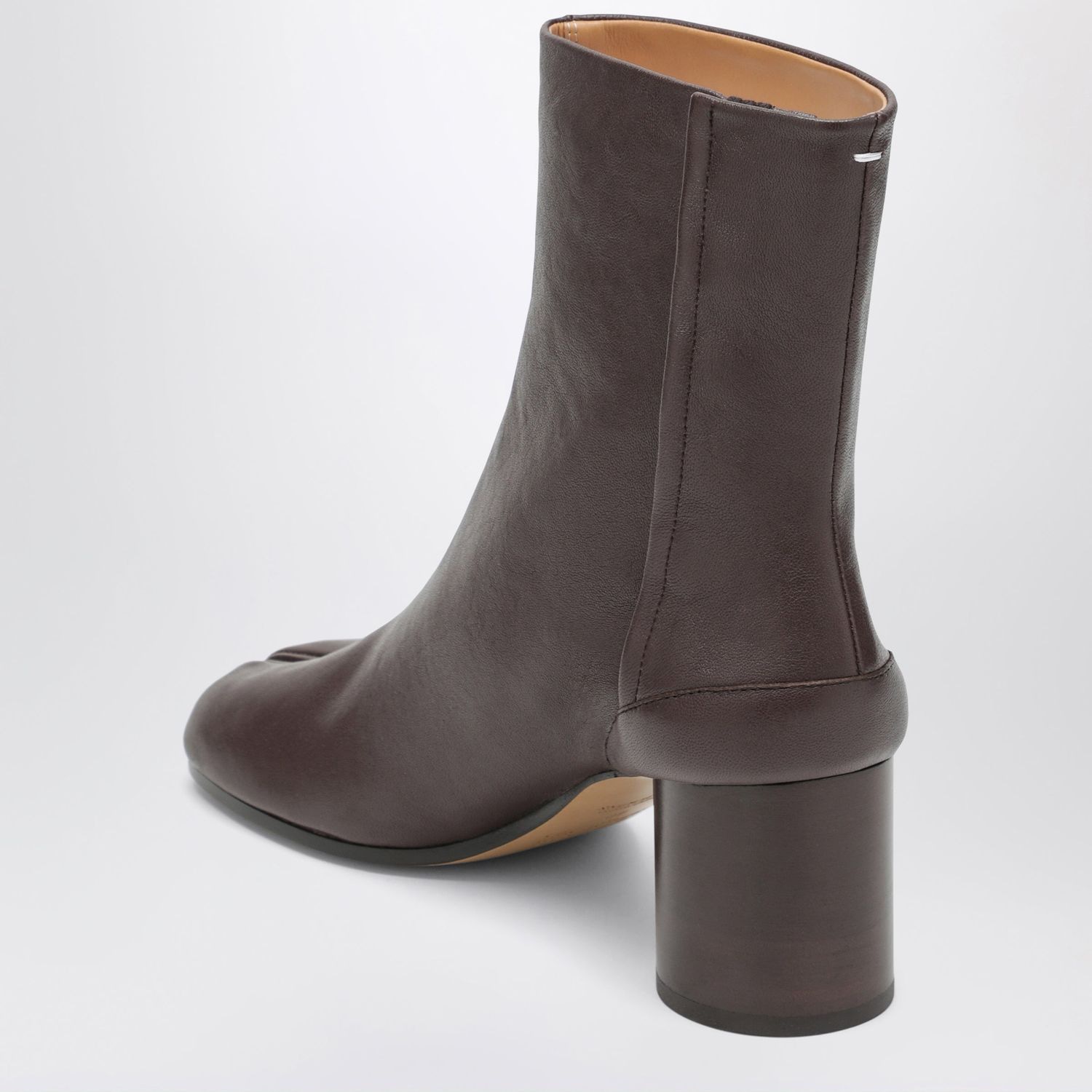Maison Margiela Dark Brown Leather Rubber Boots