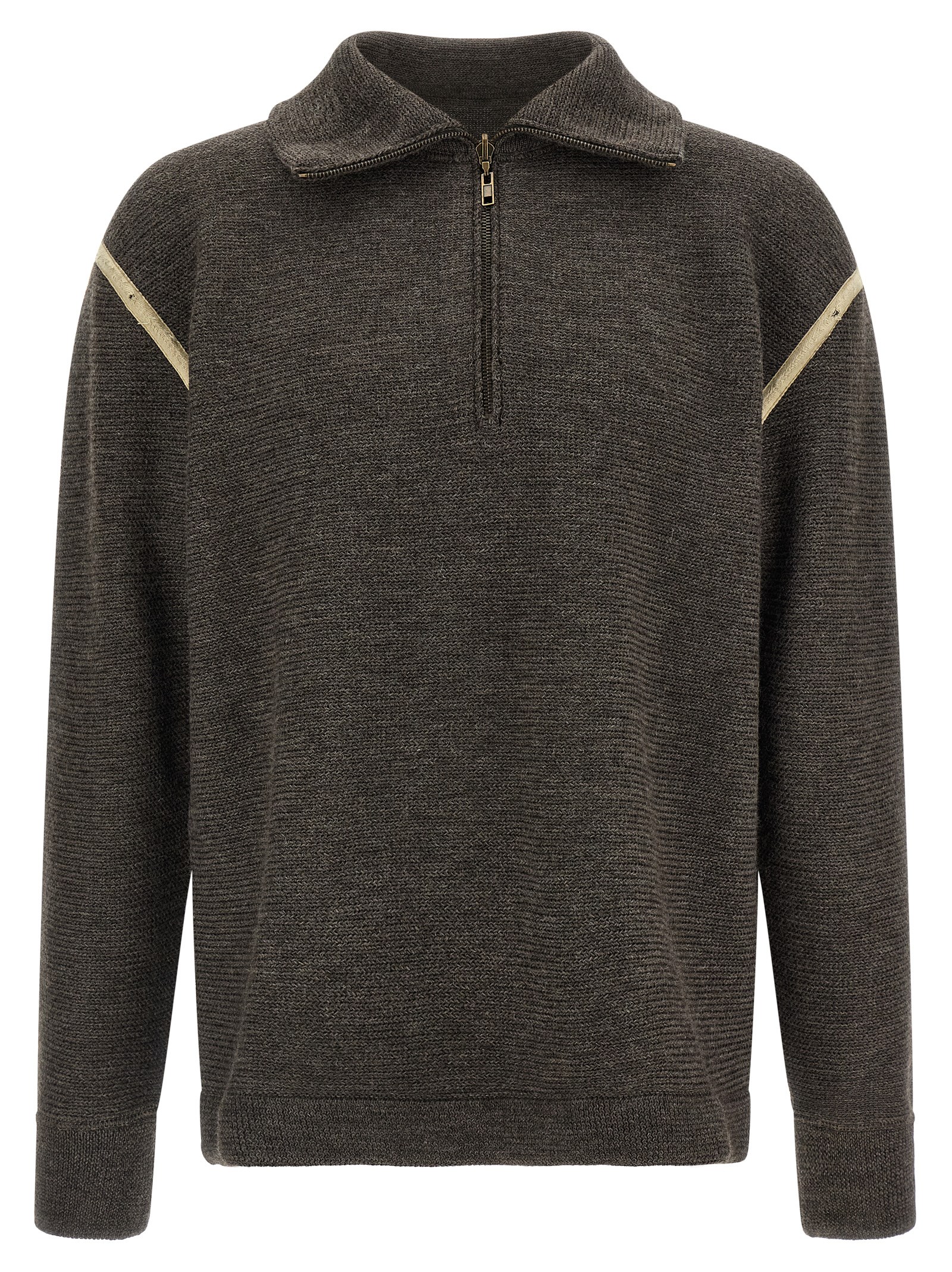 Maison Margiela 'Elbow Patch Quarter-Zip ' Reversible Sw