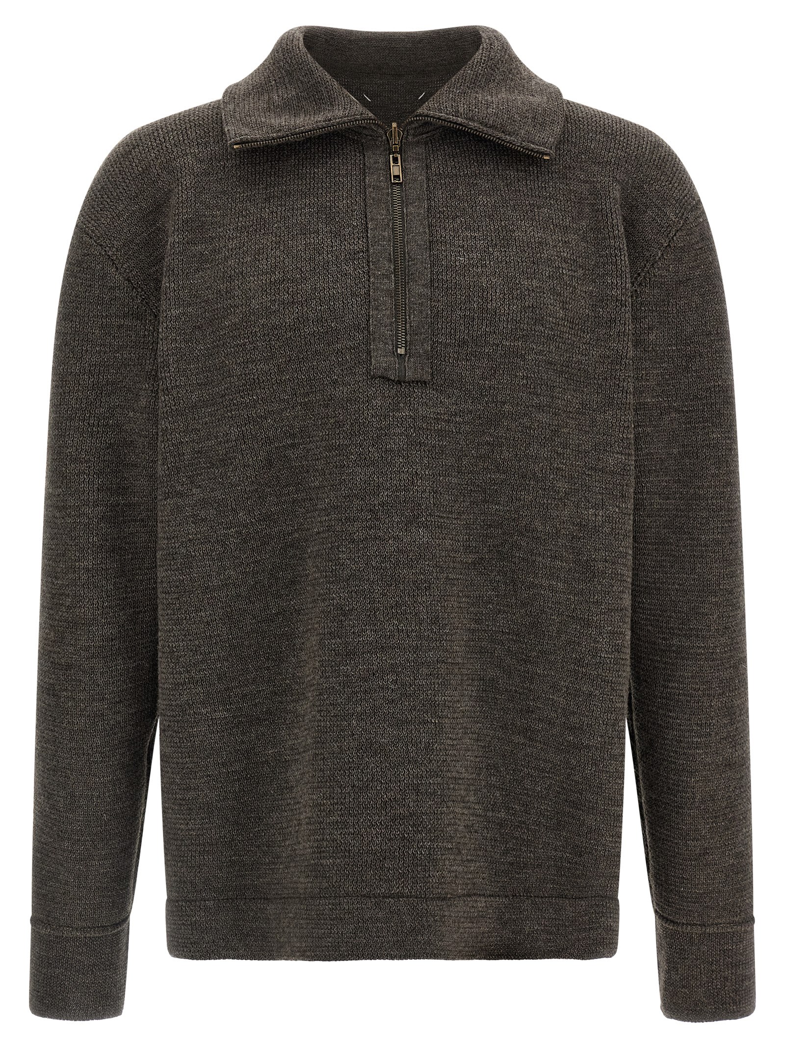 Maison Margiela 'Elbow Patch Quarter-Zip ' Reversible Sw