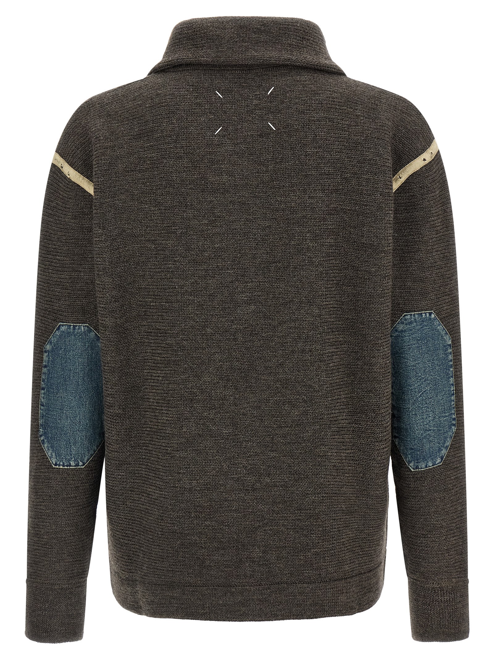 Maison Margiela 'Elbow Patch Quarter-Zip ' Reversible Sw