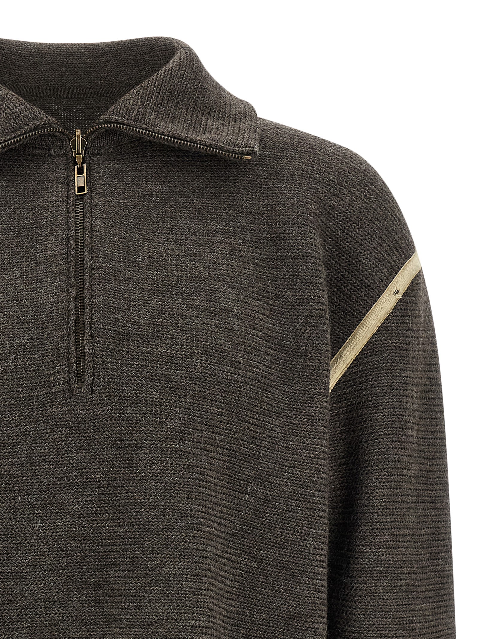 Maison Margiela 'Elbow Patch Quarter-Zip ' Reversible Sw