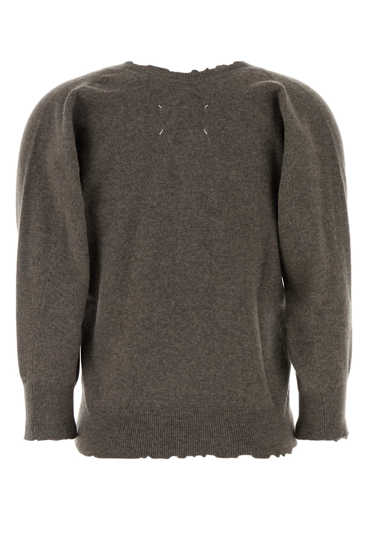 Maison Margiela Lived-In Knitwear V-Neck Sweater