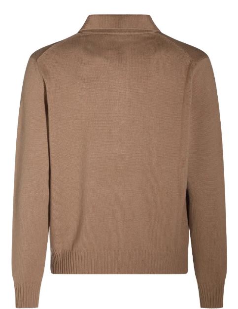 Malo Dark Camel Cashmere Sweater