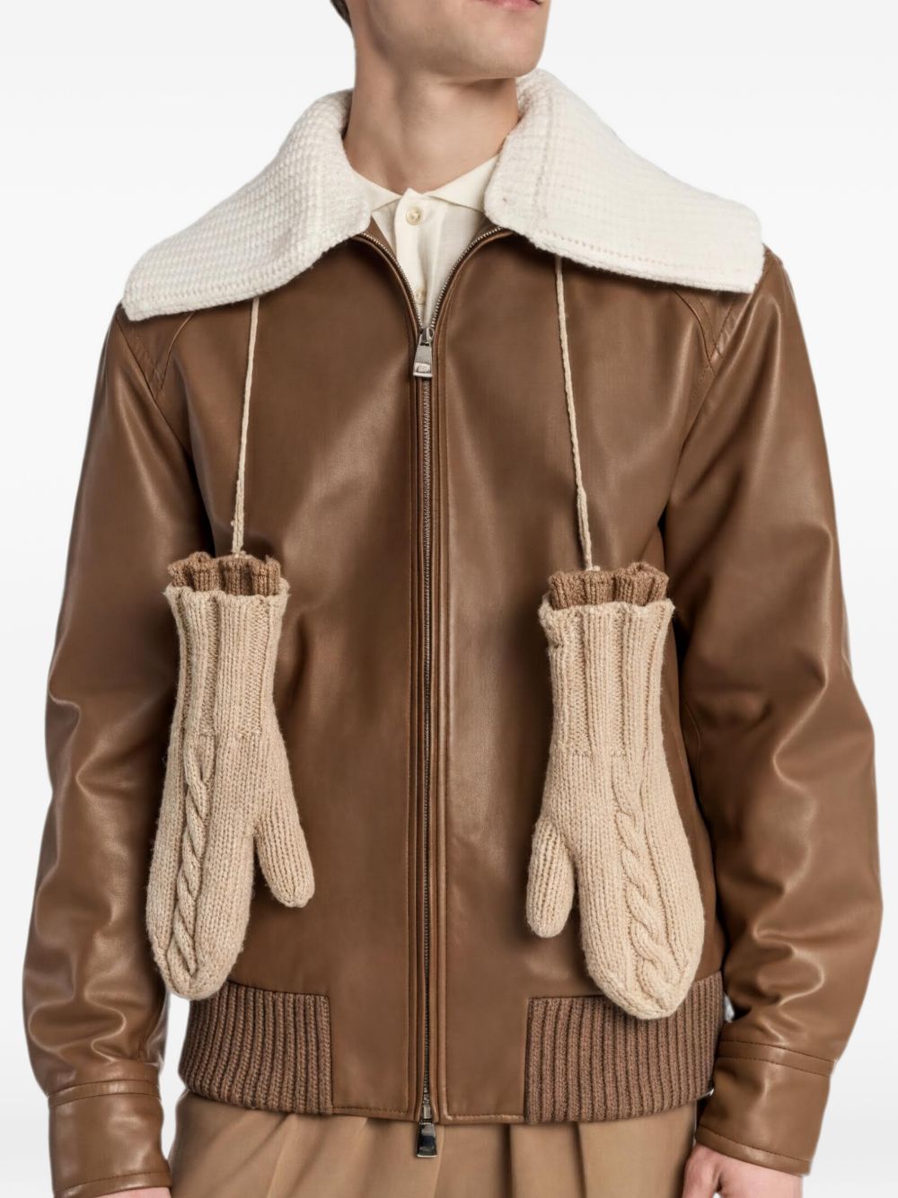 Malo Walnut Cashmere Gloves
