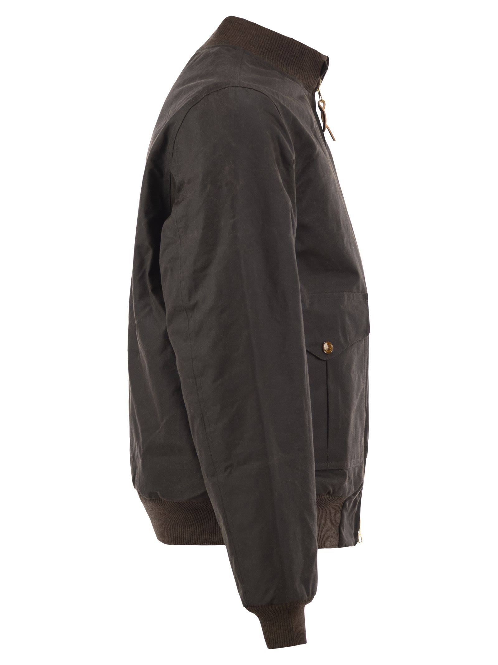 Manifattura Ceccarelli Waxed Cotton Bomber Jacket