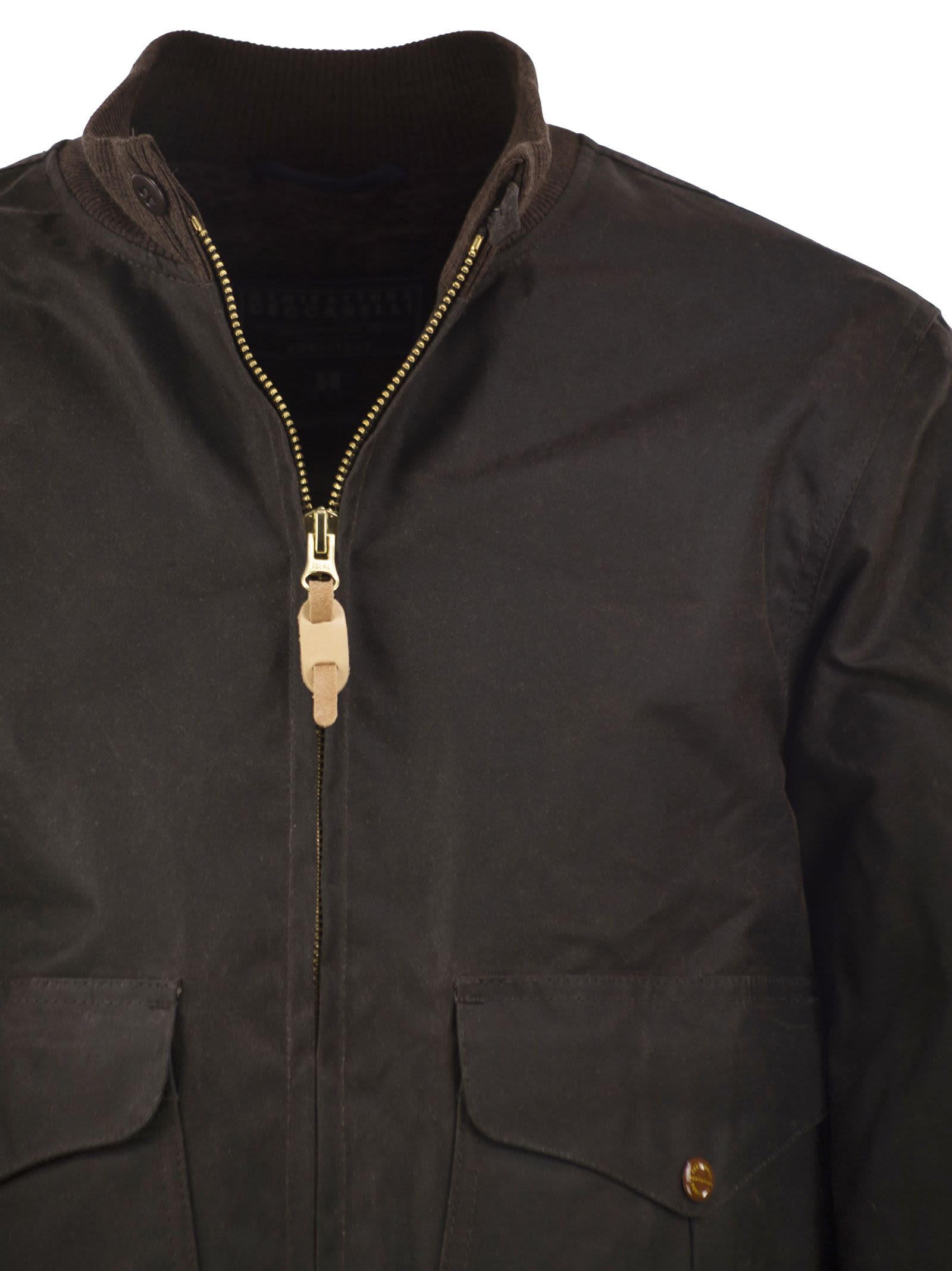 Manifattura Ceccarelli Waxed Cotton Bomber Jacket