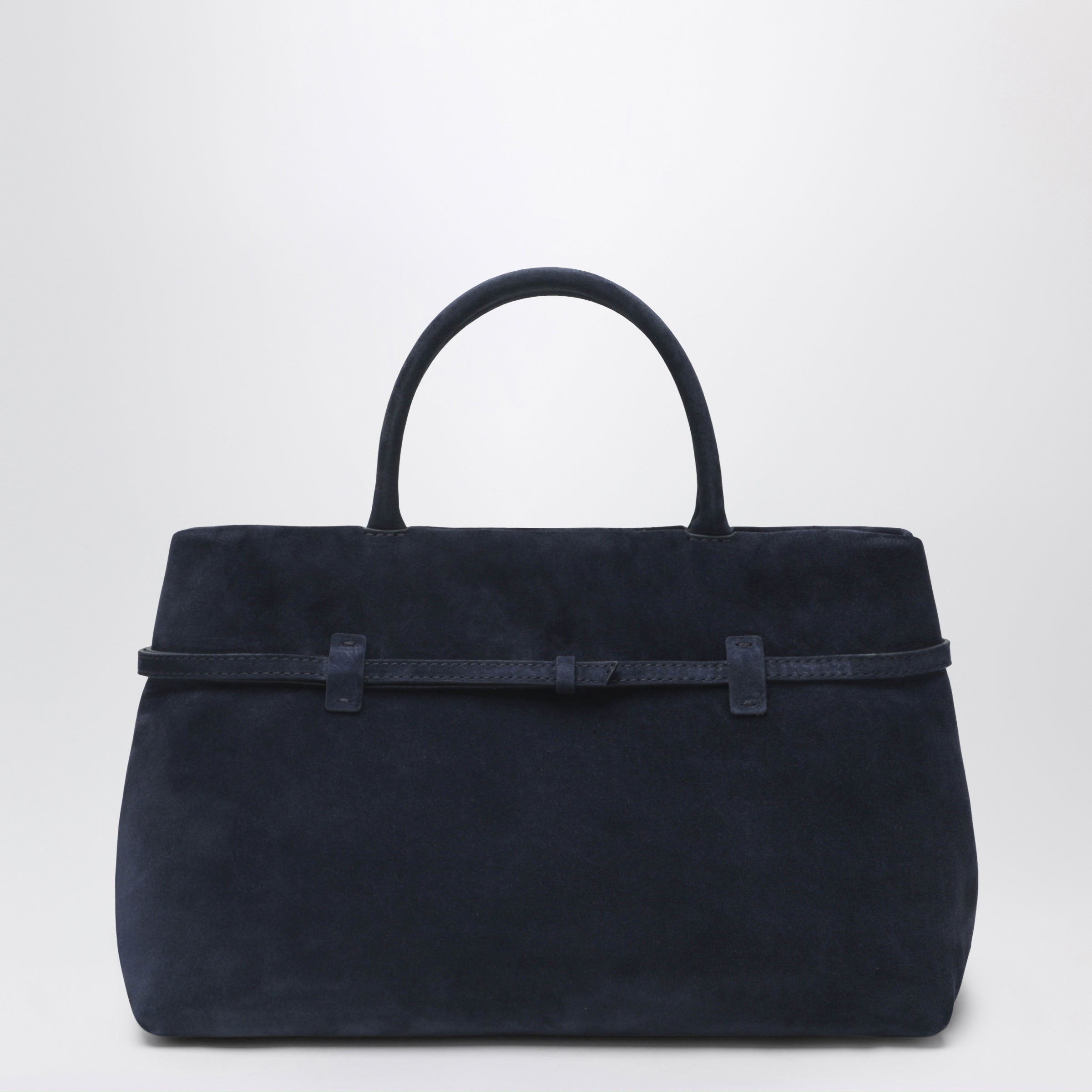 Manu Atelier Le Cambon 35 Dark Blue Suede Bag