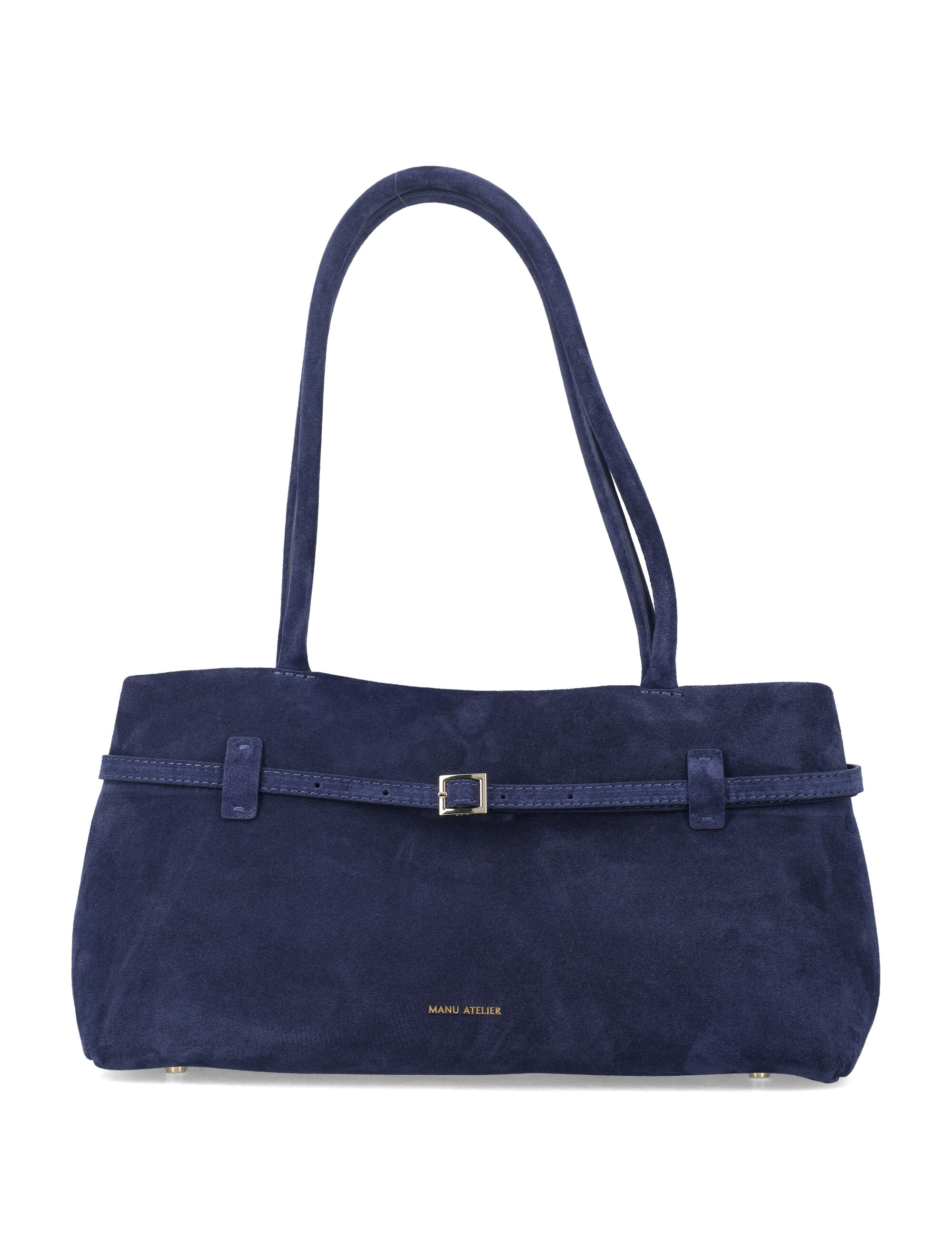 Manu Atelier Le Cambon East West Navy Blue Suede Leat